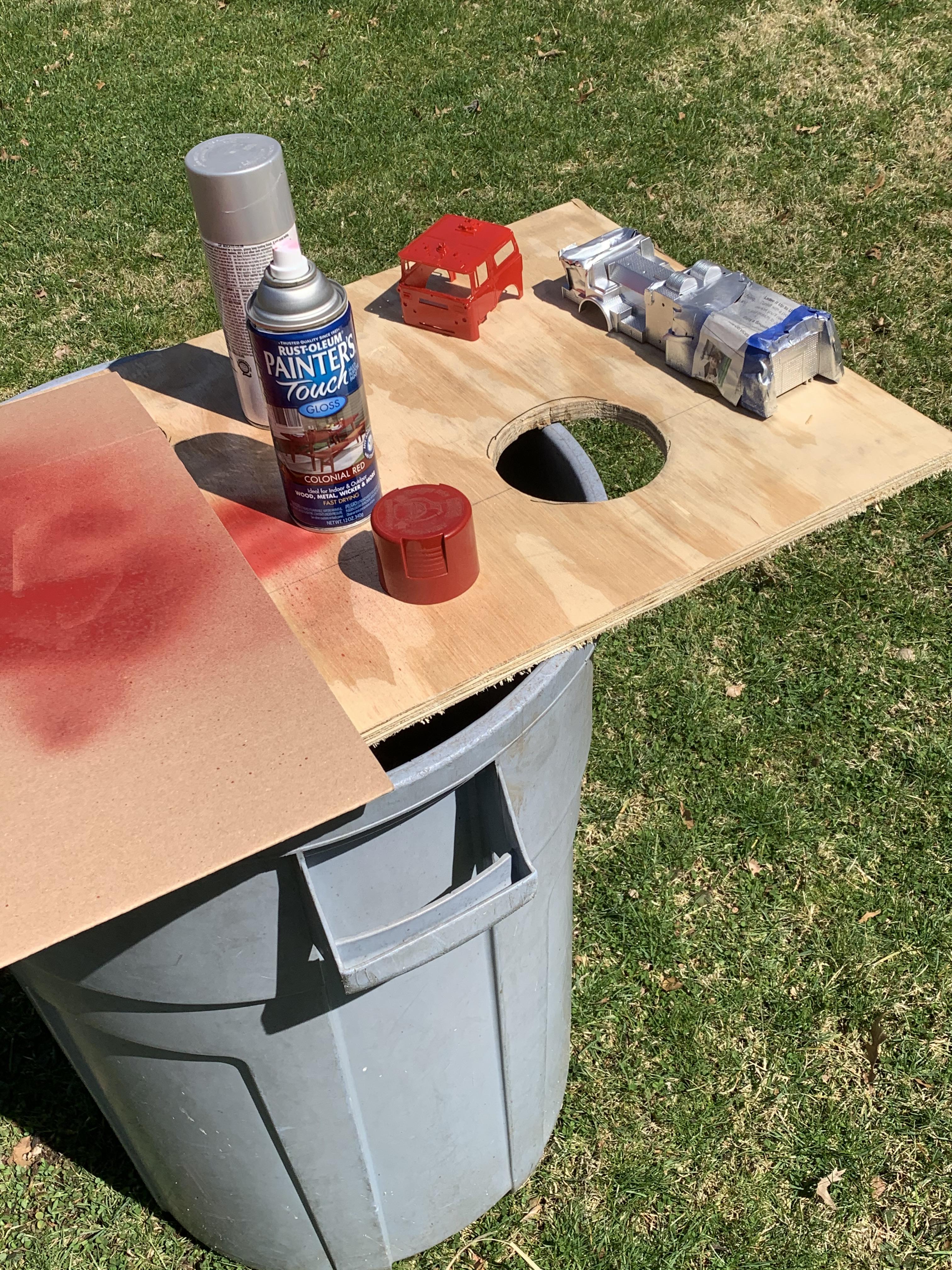 What’s not better than spray painting outside on a nice day r/modelmakers