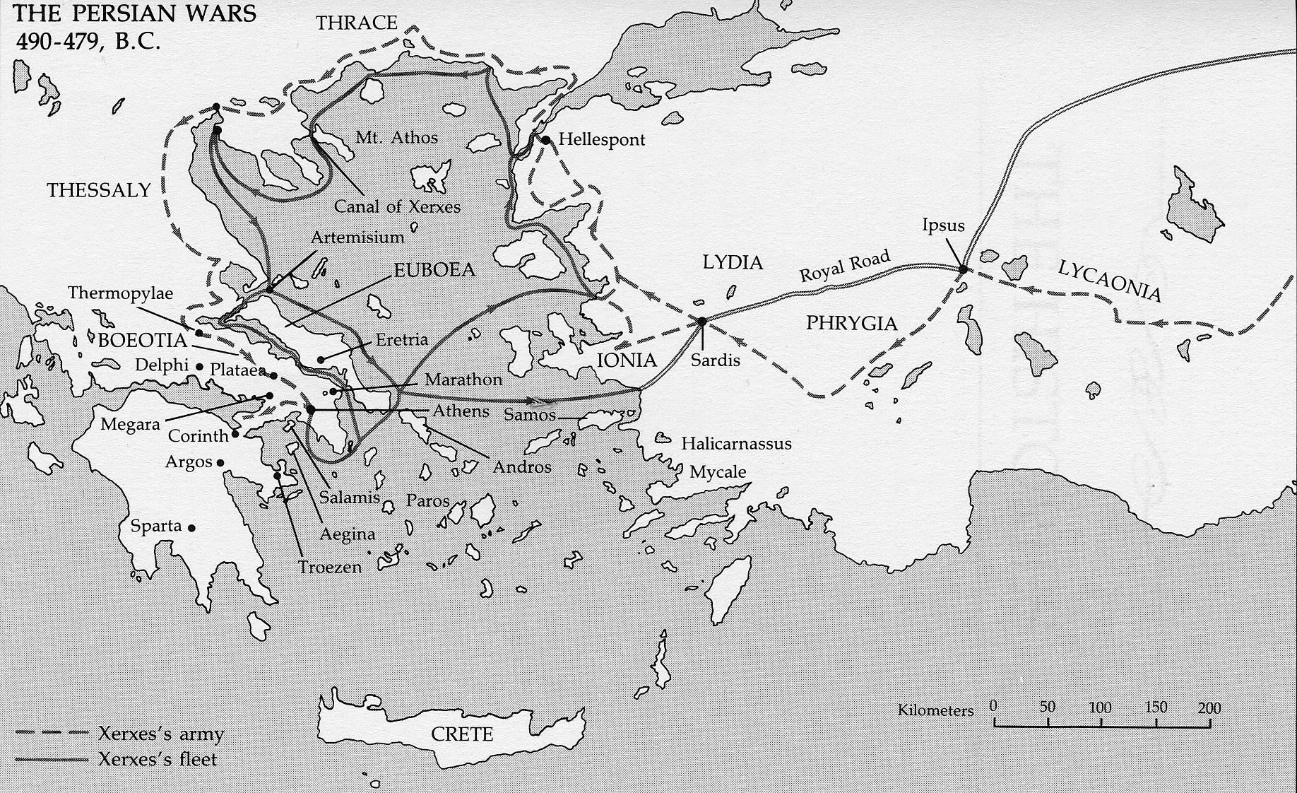 The Persian Wars (490479, B.C.) r/MapPorn