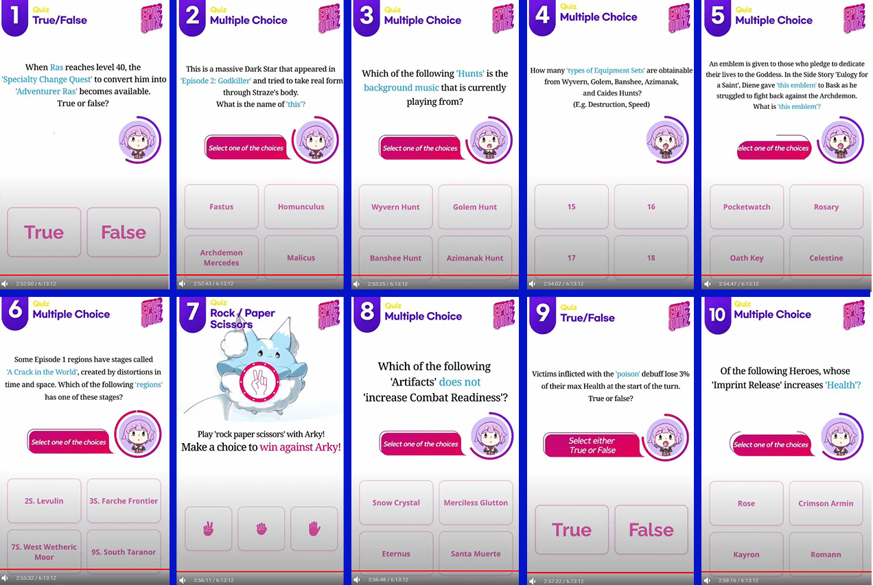 The 10 "Epic Quiz" Questions r/EpicSeven