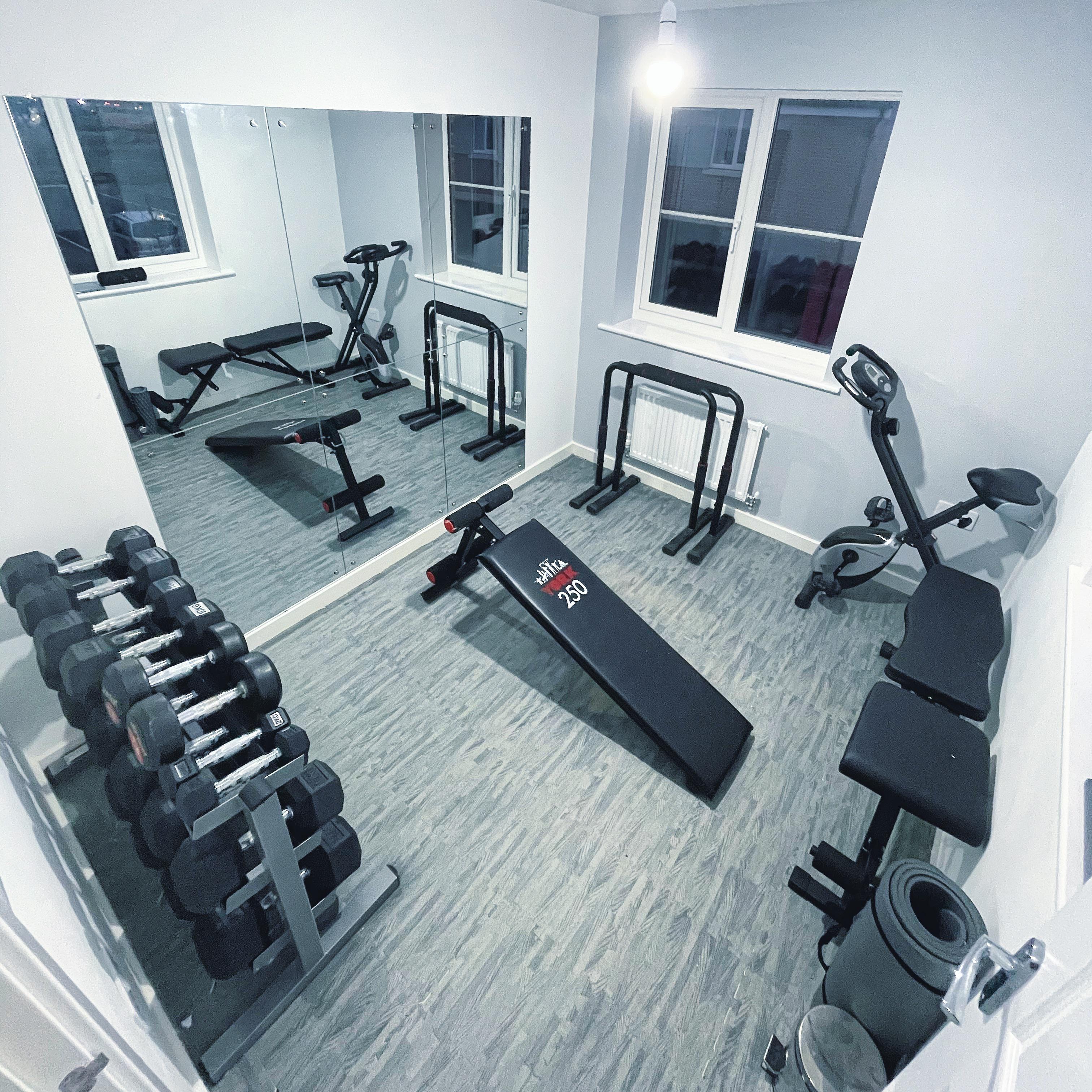 Finally convinced my wife to let me turn our guest room into a home gym