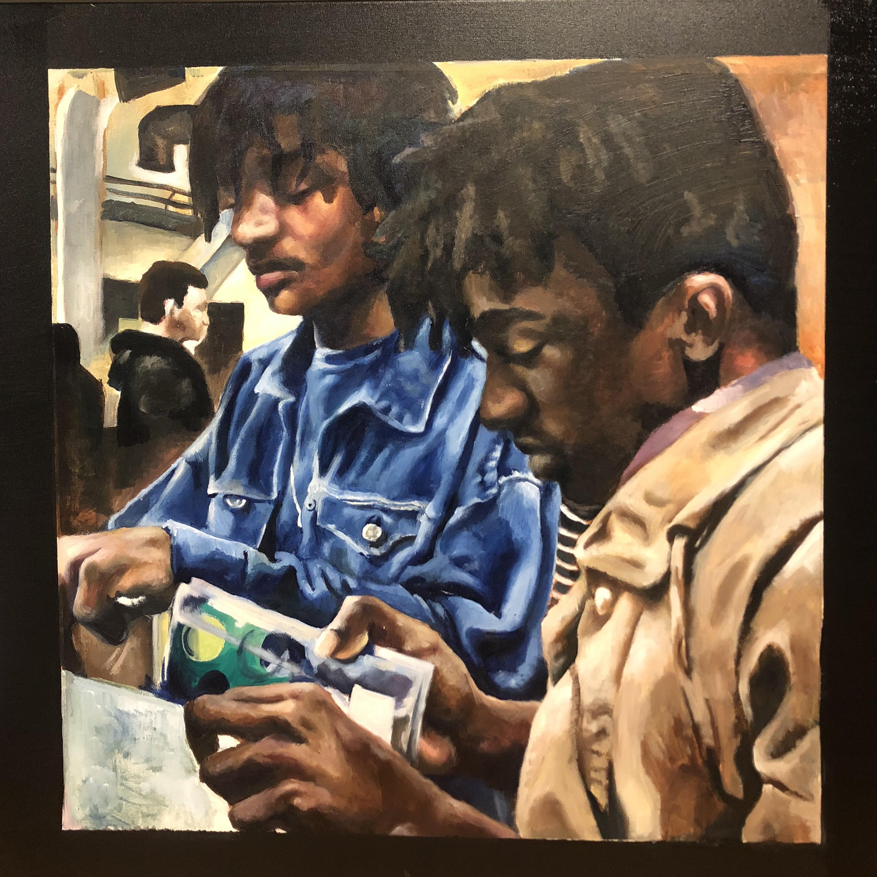 Los Angeles. Acrylic on Canvas 36” x 36”. Instagram snakebone_ r