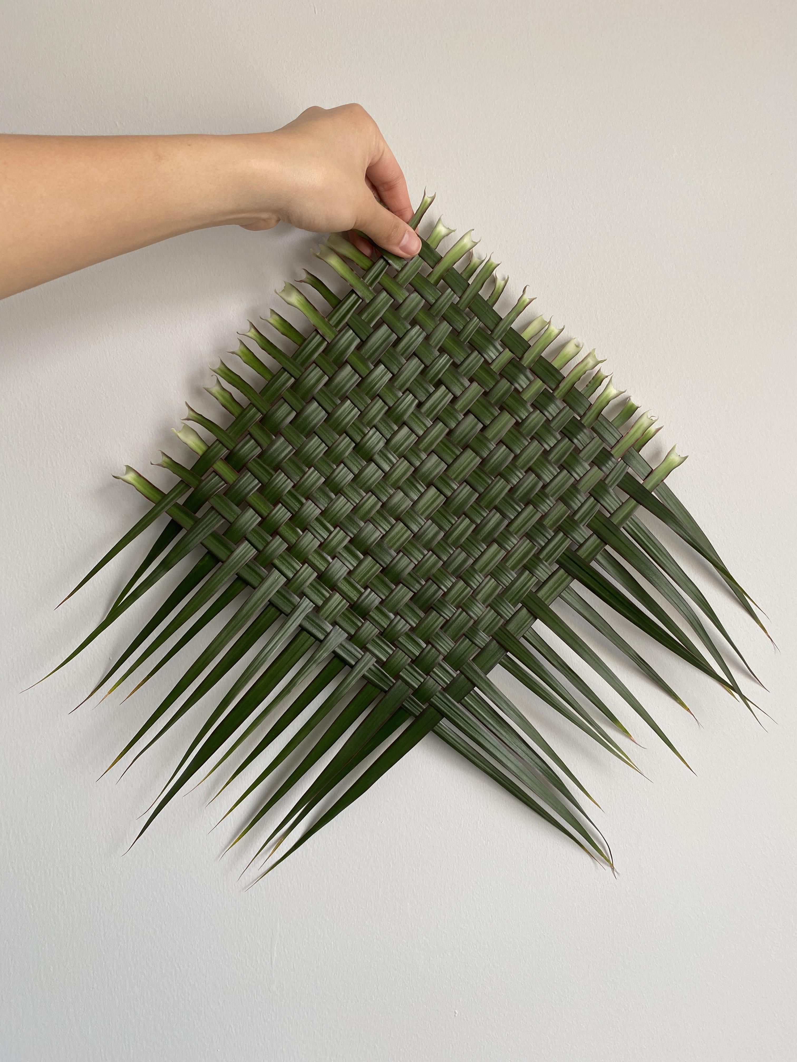 LEAF WEAVING! (Leaves are from pruning my overgrown/extra bushy