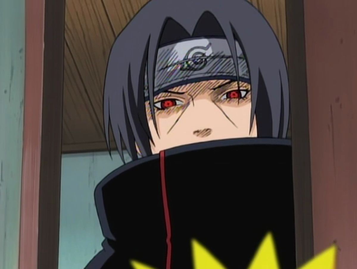 Itachi knocks on the door like a gentleman as he comes to pick up