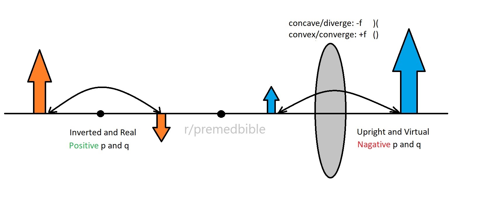 MCAT Physics Mirrors and Lenses shortcuts r/PremedBible