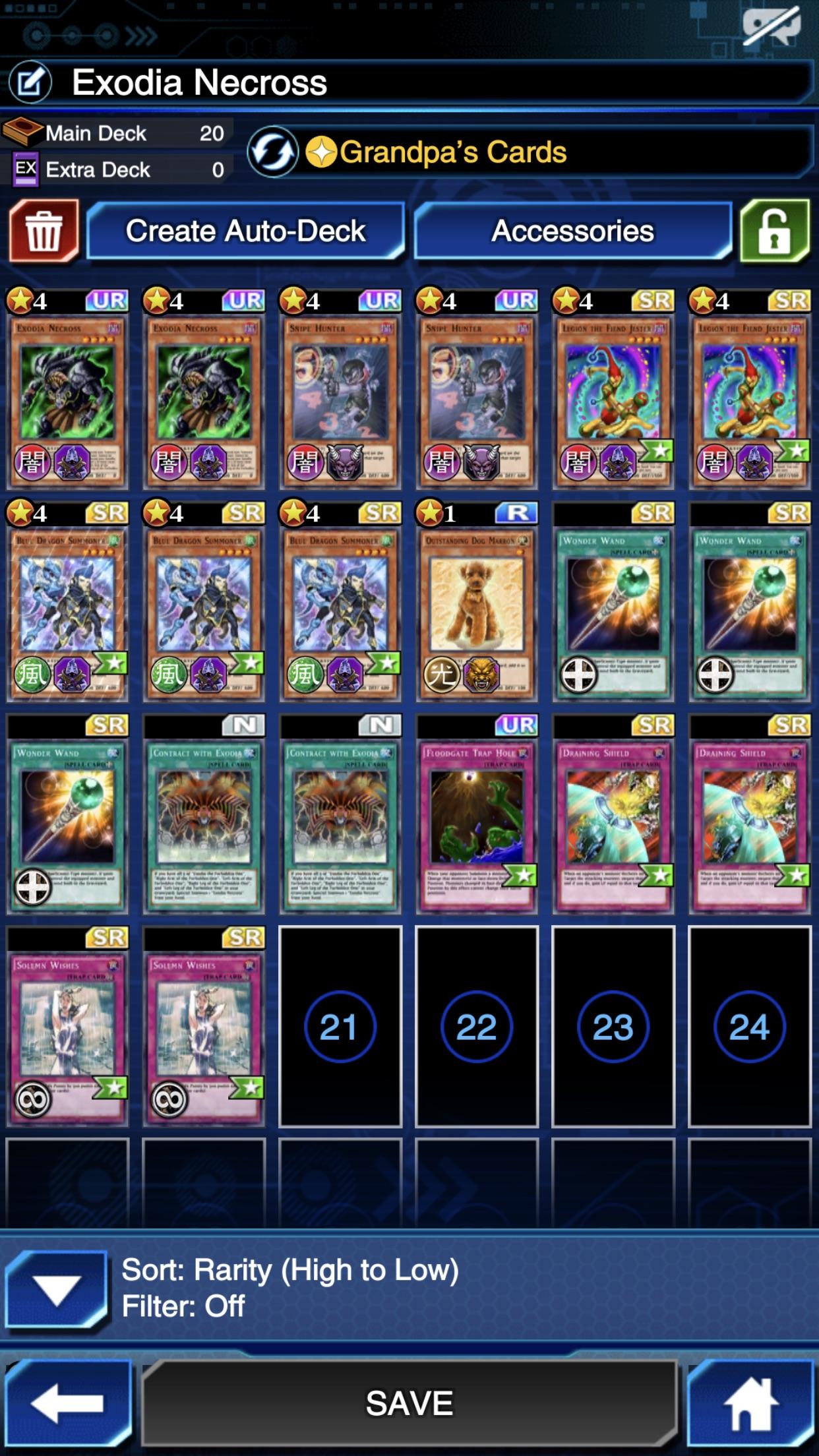Exodia Necross Deck DuelLinks