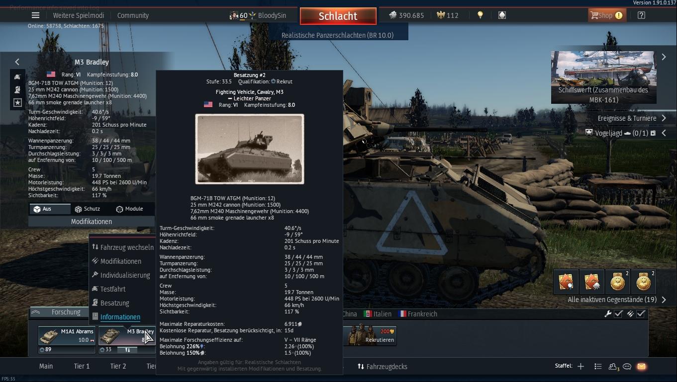 Why does a (not fully upgraded) M3 Bradley cost almost 7k SL? r