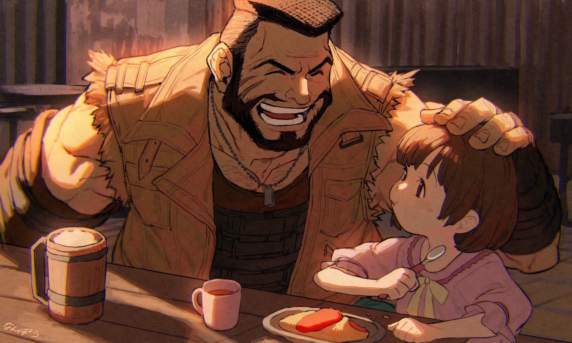 Barret and Marlene (Art by nanpou0406) r/FinalFantasy