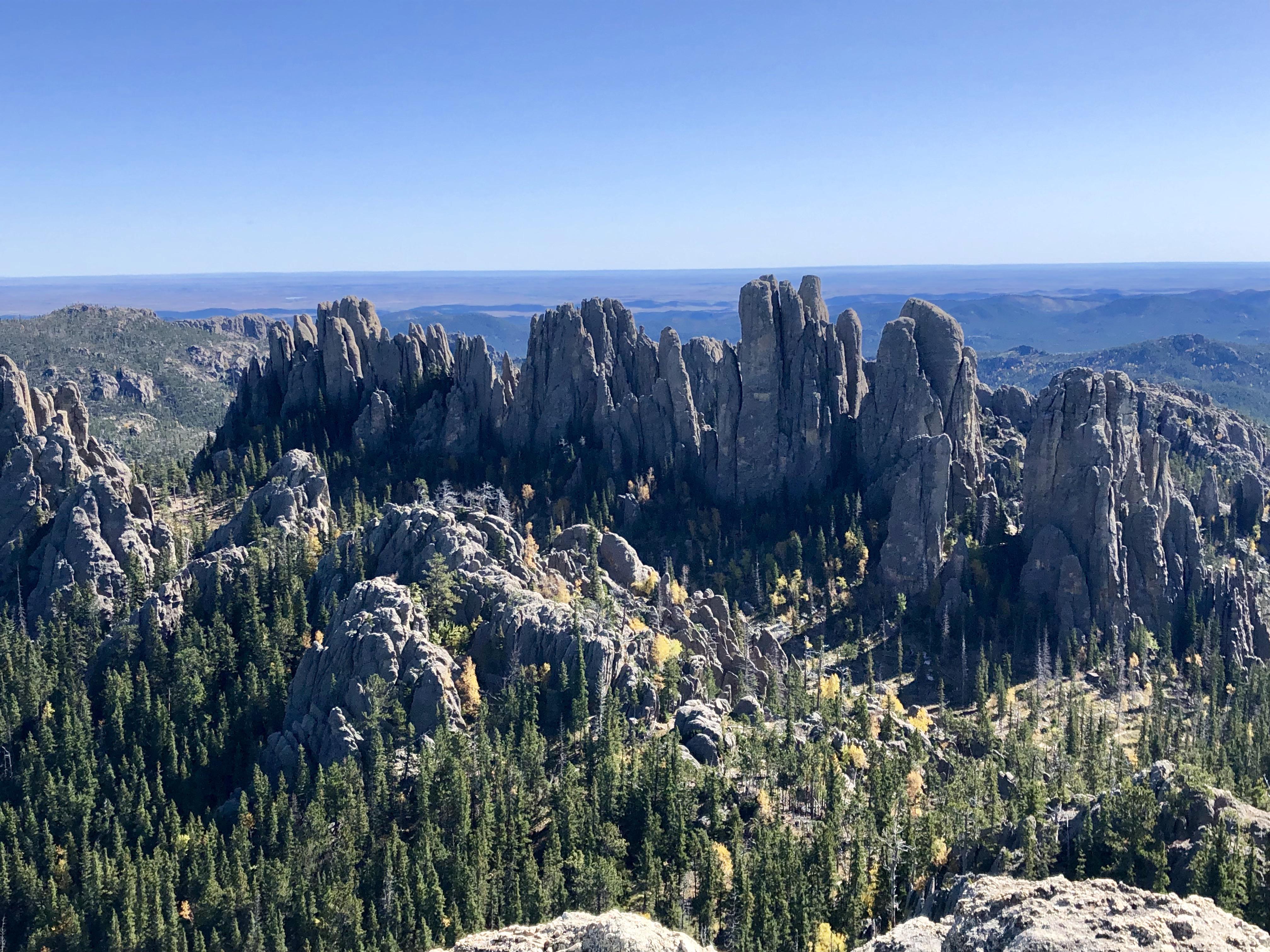 Cathedral Spires from top of Little Devils Tower, Black Hills, SD r