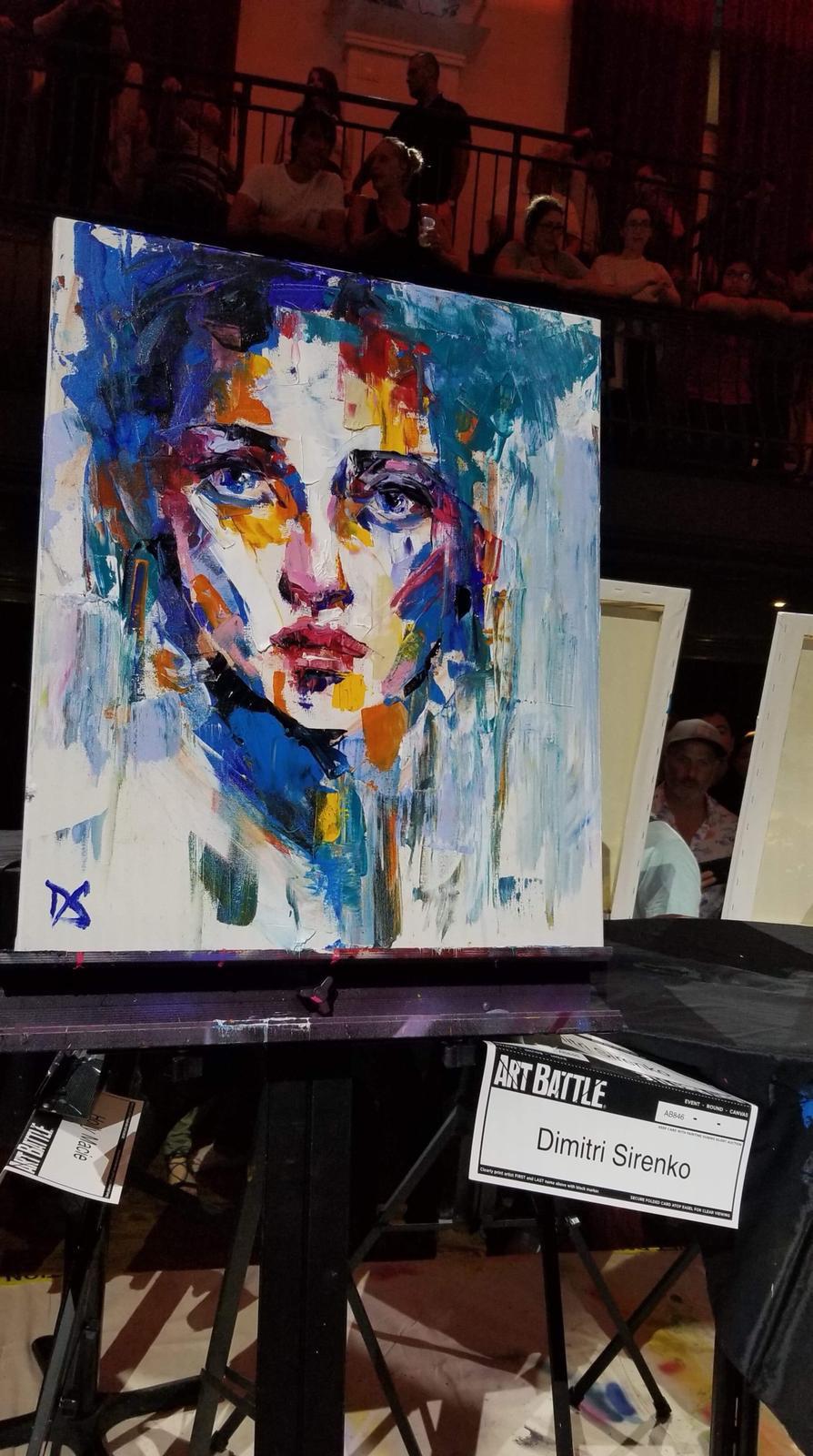 20 minute Portrait I painted during a live painting competition r/pics