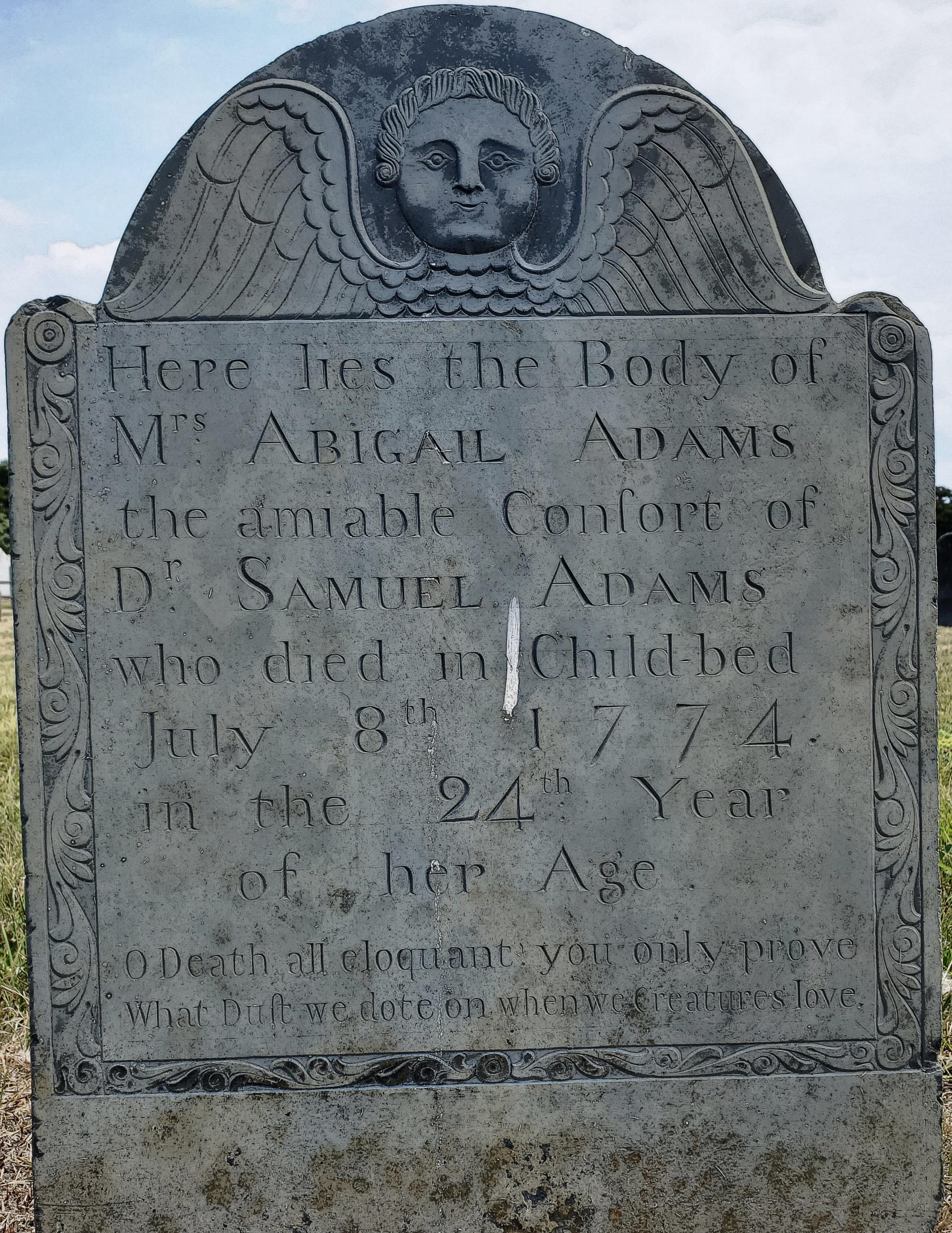 Grave of Abigail Adams. 1774. Old Truro Cemetery, Cape Cod