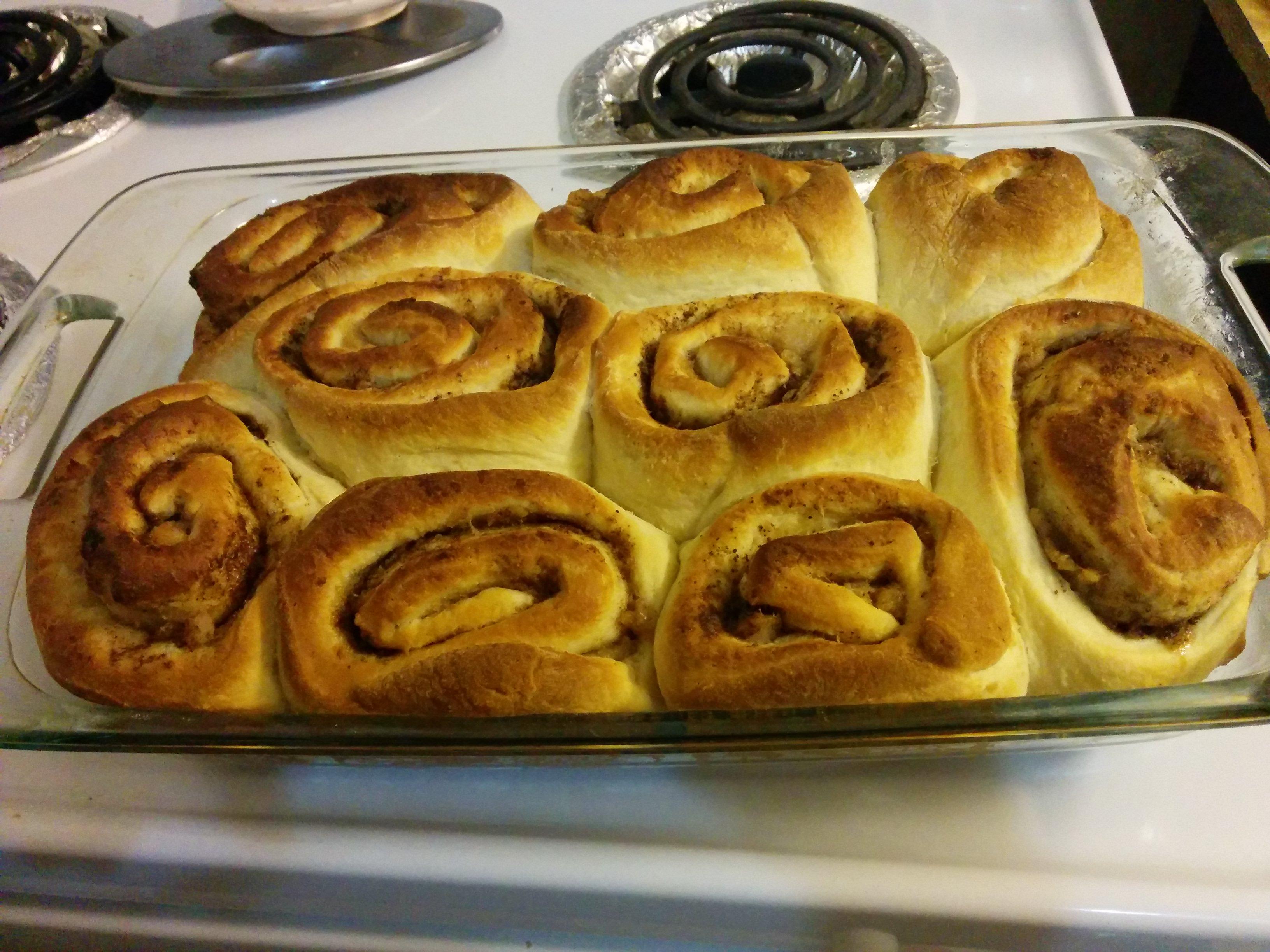 [homemade] pear cinnamon rolls r/food