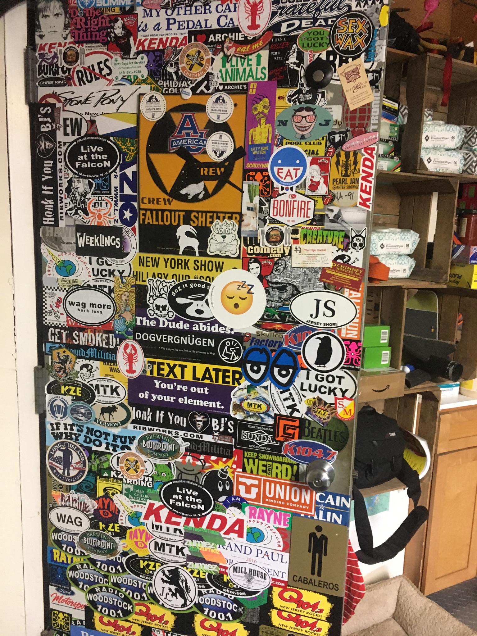 Boiler room door covered in stickers r/CoolCollections