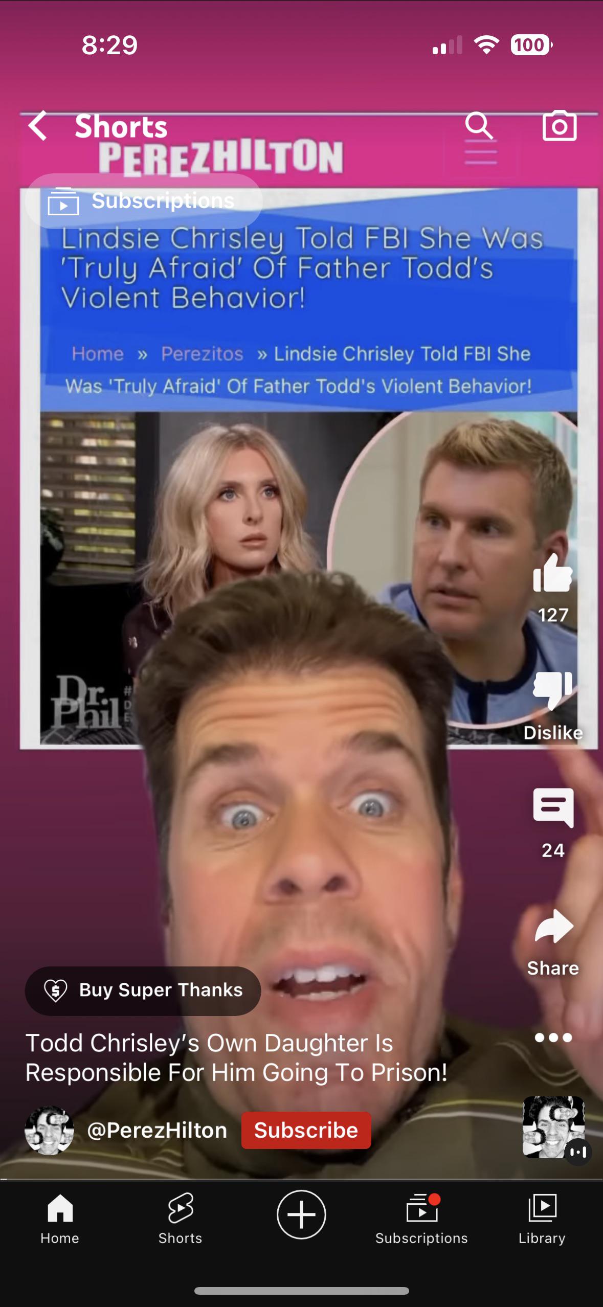 The Chrisley’s suck but can’t imagine how annoyed I’d be for Perez Hilton of all people to
