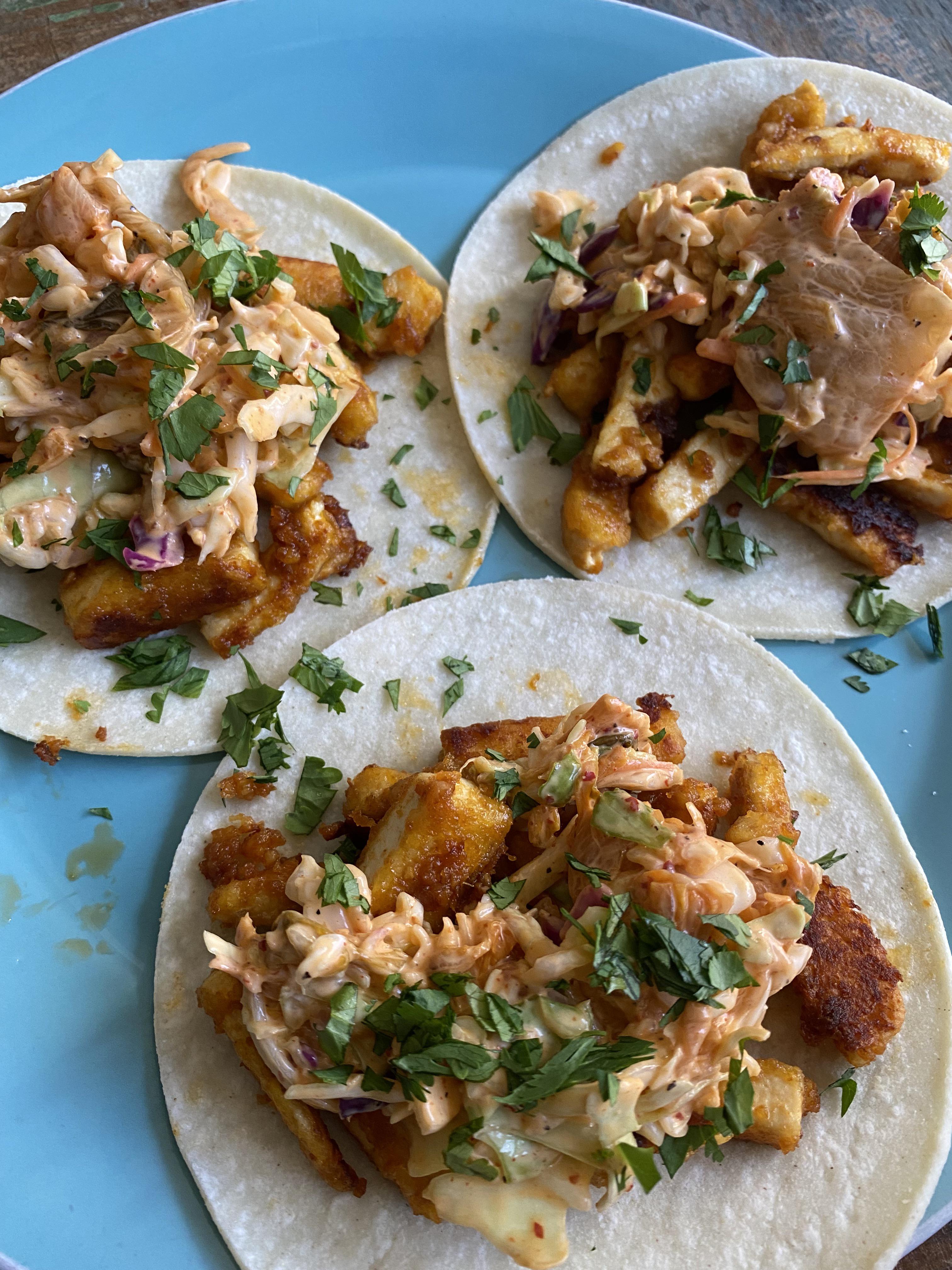 Korean Tofu Tacos from Purple Carrot. 🔥 🔥 r/mealkits
