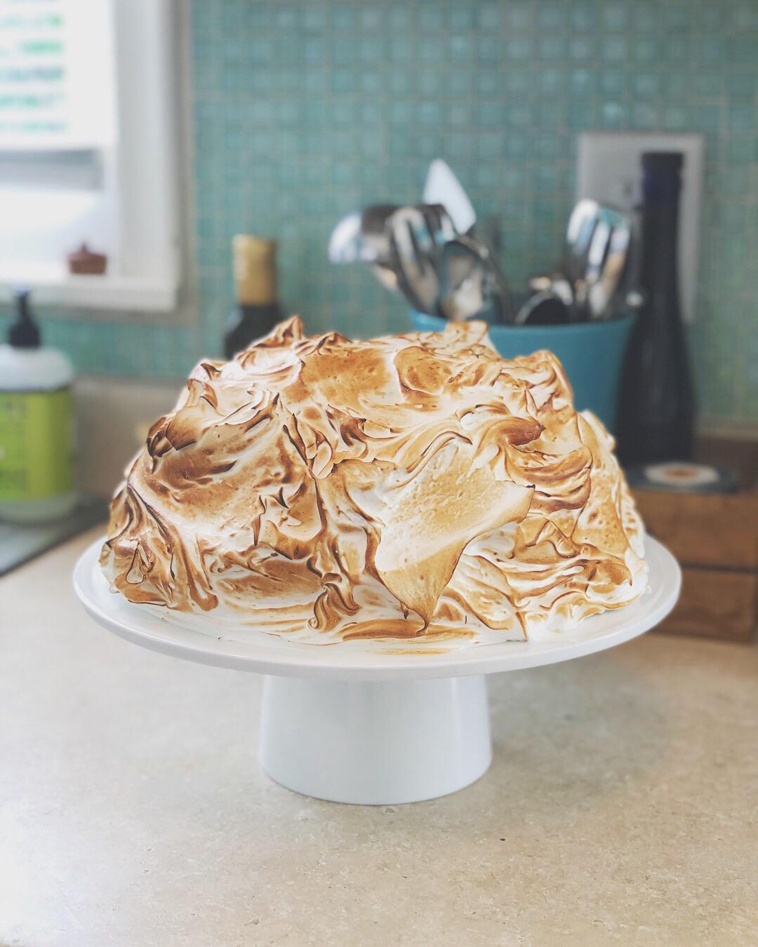 My first attempt at Baked Alaska. Looking forward to making it again