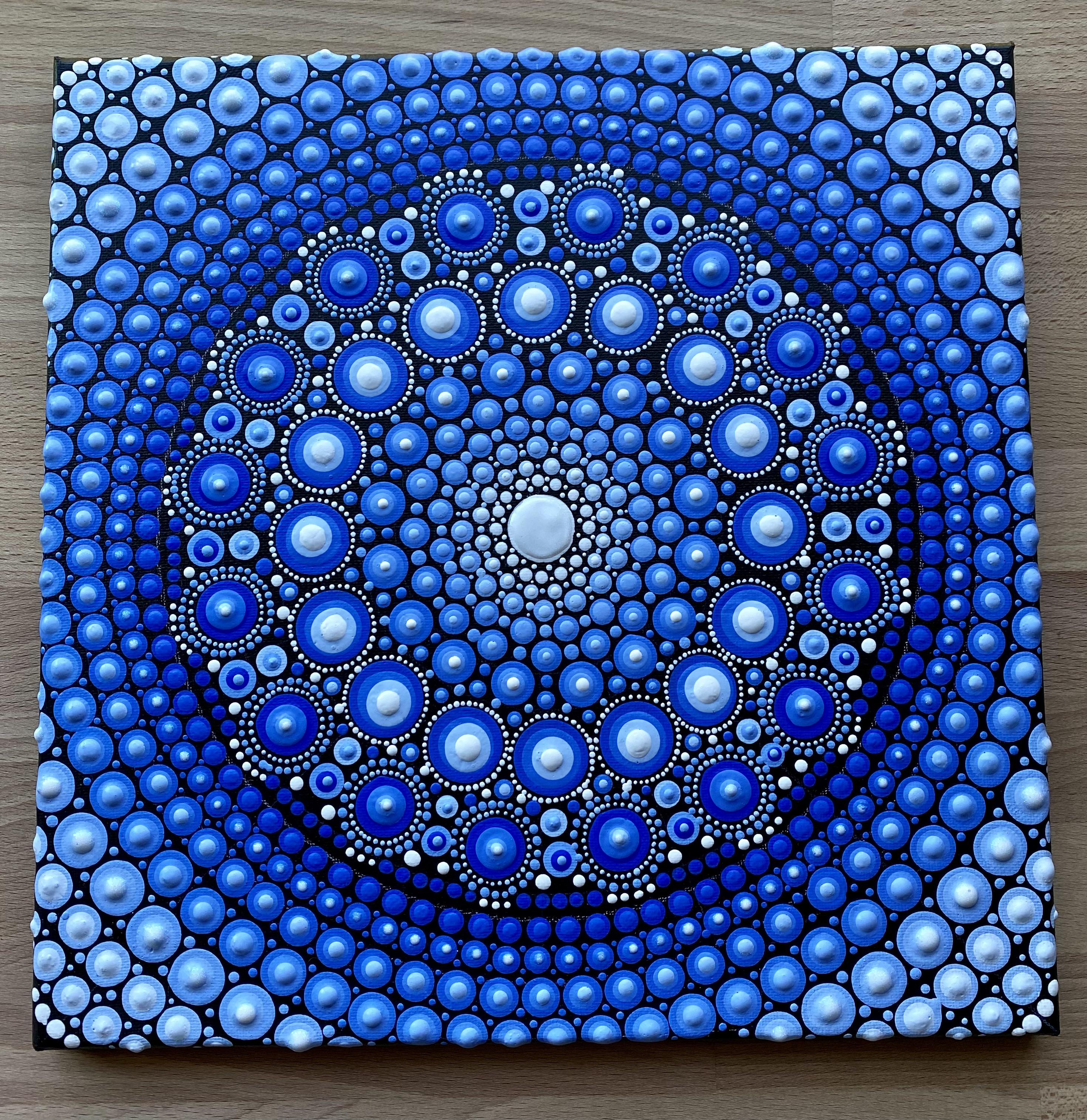 50 shades of Blue, acrylic paint, me, 2021 r/Art