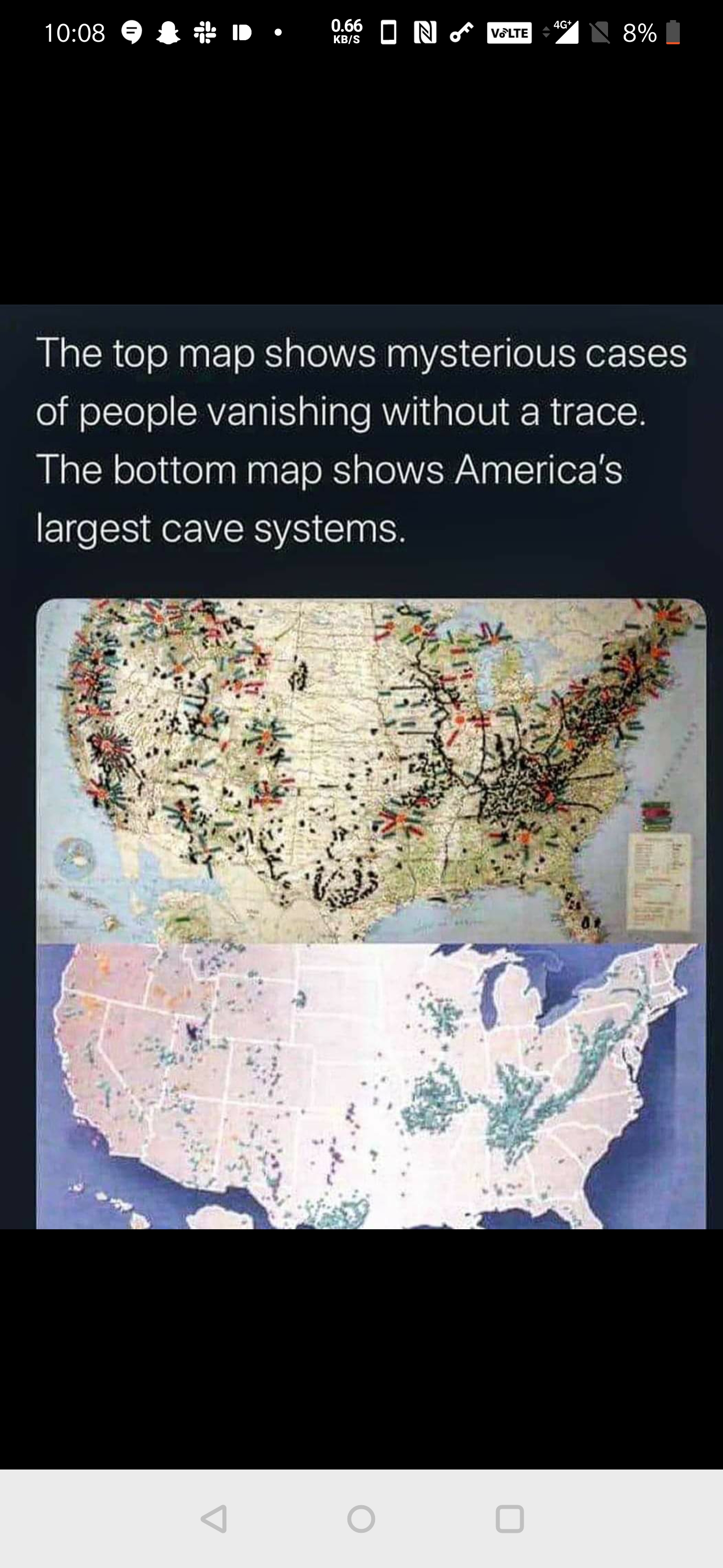 Cave Systems Of America Map The top map shows mysterious cases of people vanishing without a trace