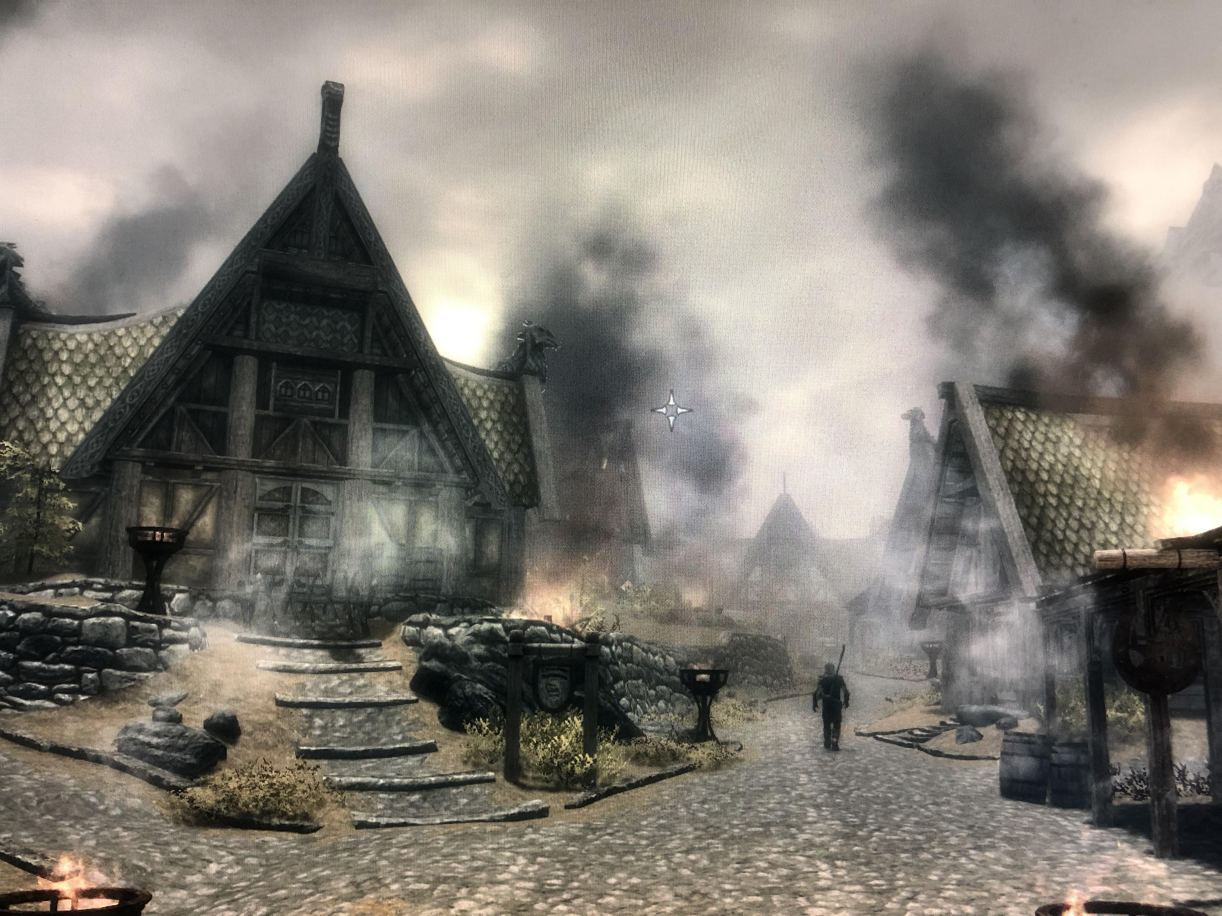 First time at the battle of Whiterun..exhilarating and then actually
