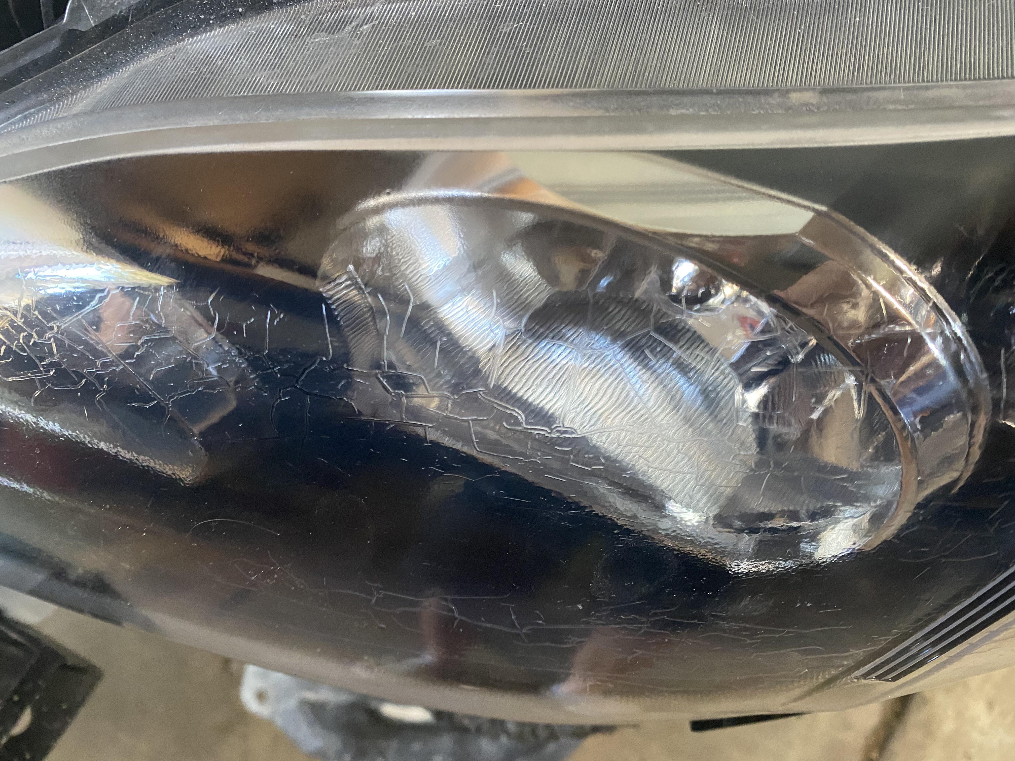 Fresh clear coat on headlights cracking? r/Autobody
