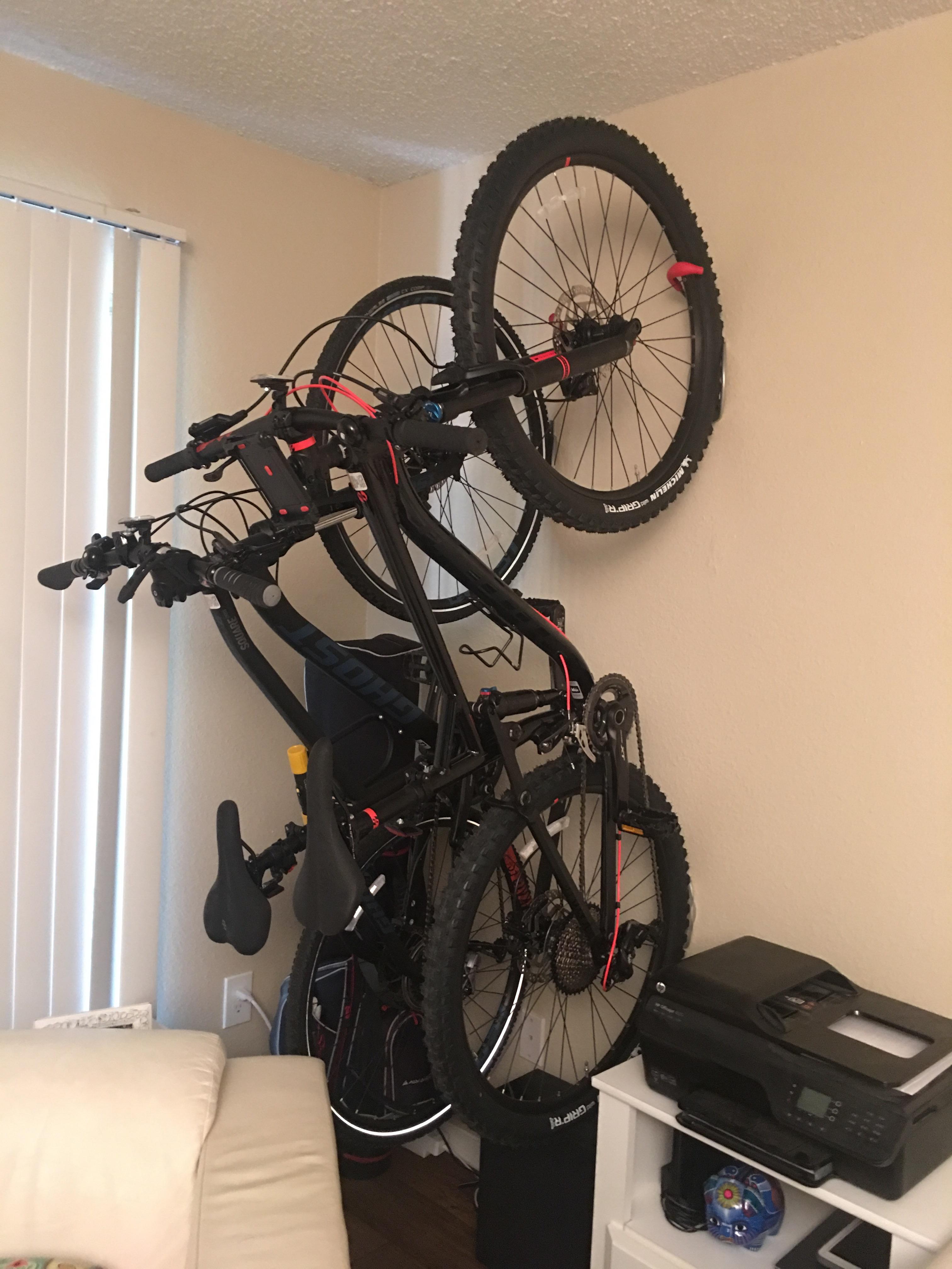 Our new wall mounts for our new bikes! r/bicycling