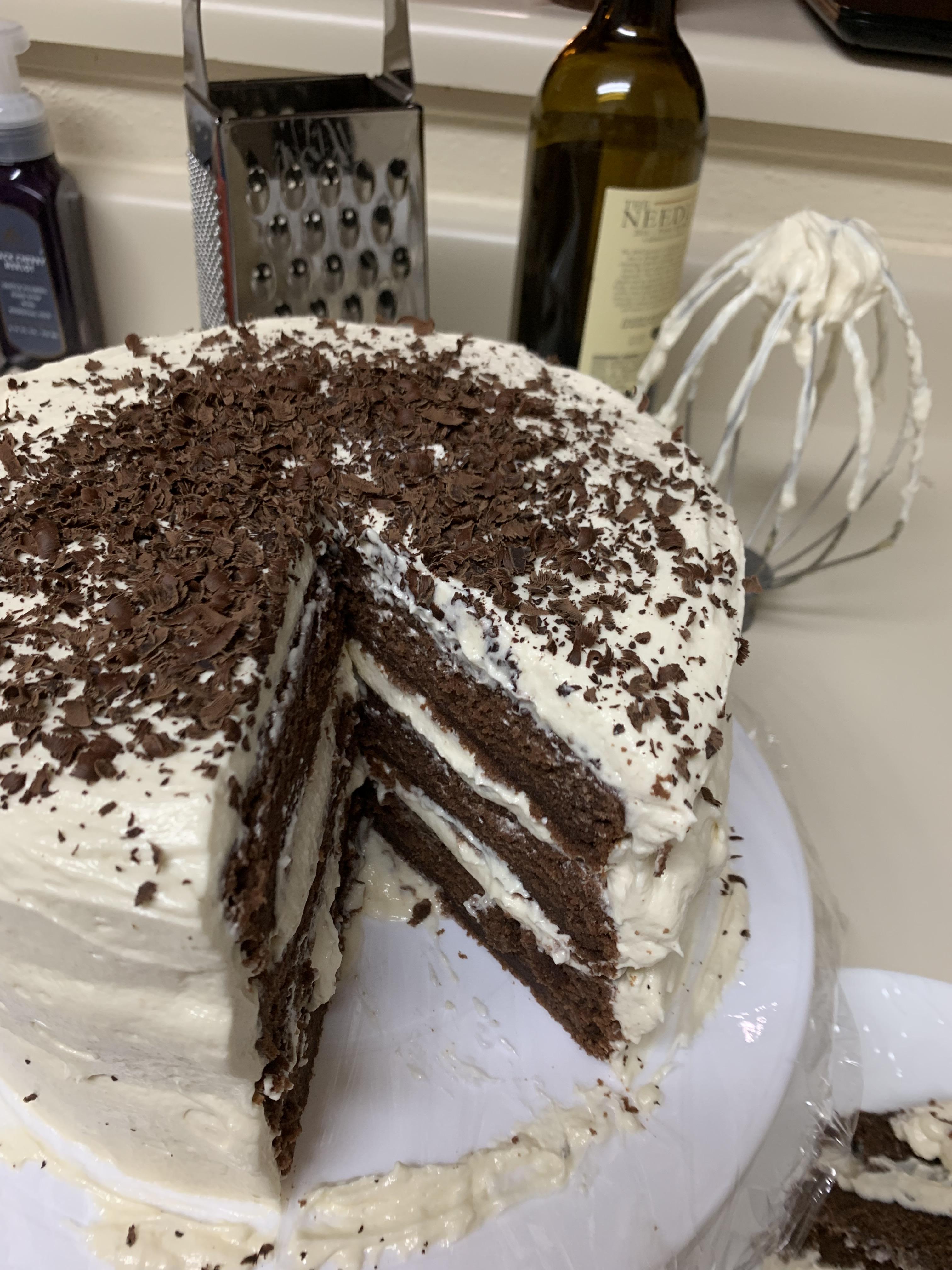 Stella’s Red (Wine) Velvet Cake made it for our first year anniversary