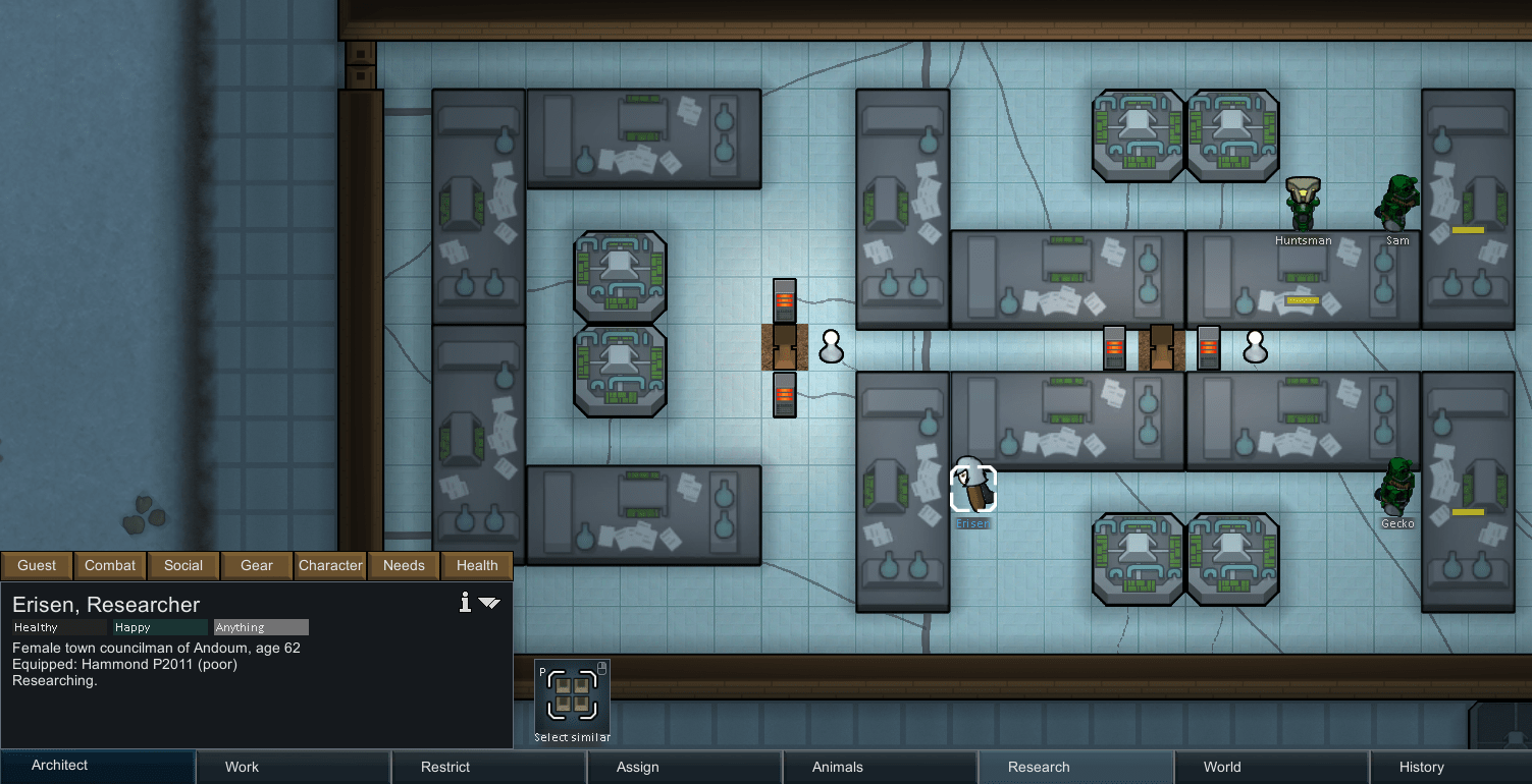 What do you mean you're just visiting? Get on that research bench! r