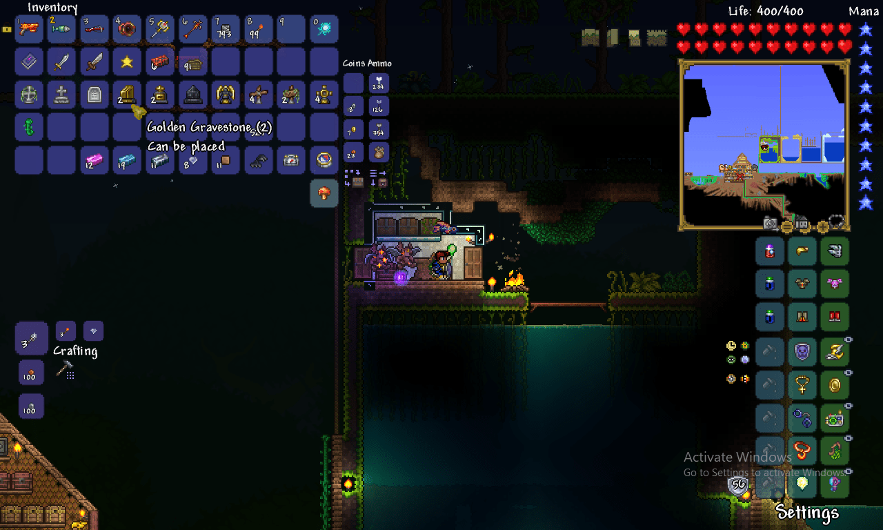 all those gravestones from one ingame night it's the second night