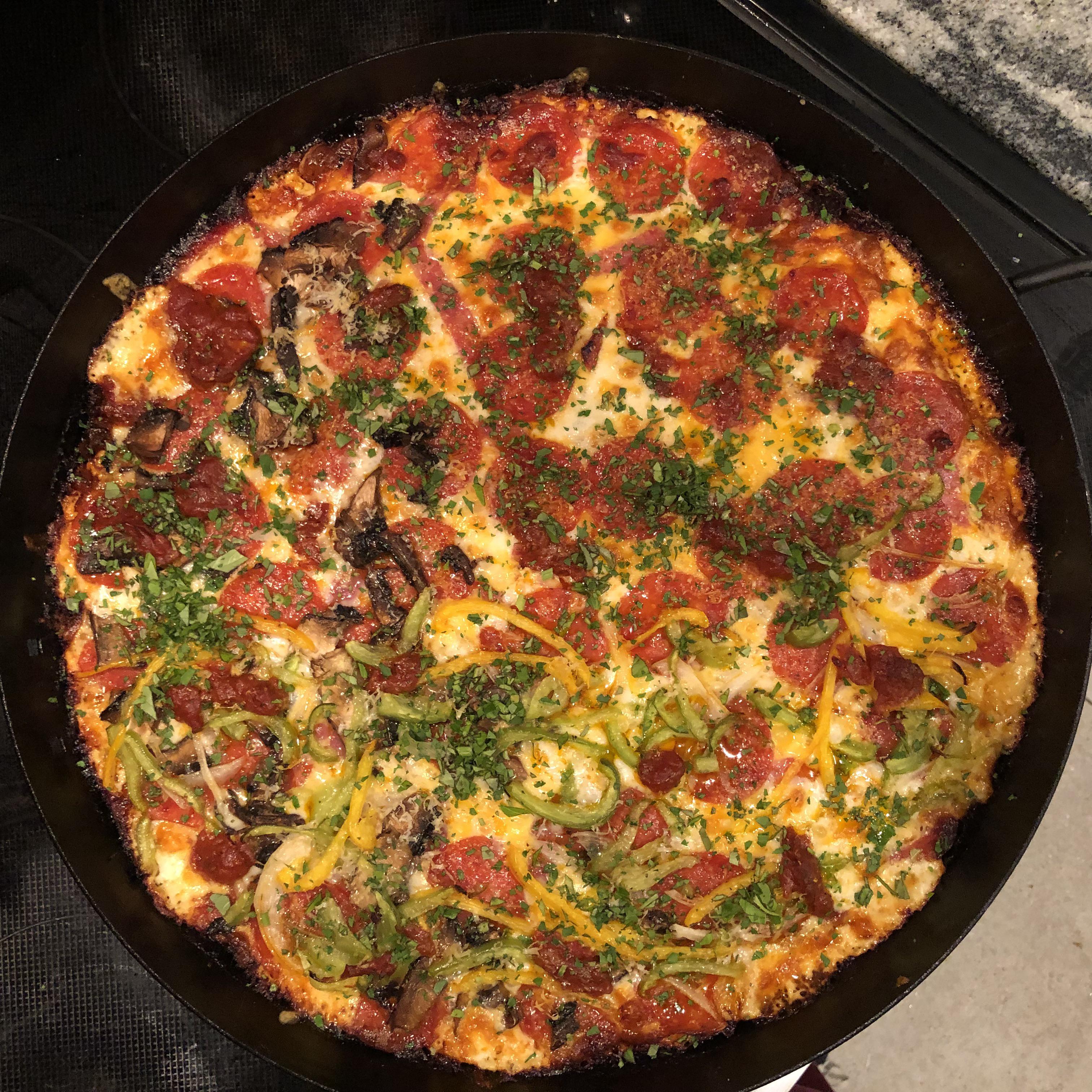 Steel pan pizza. Sixteen inches of hot love. r/FoodPorn