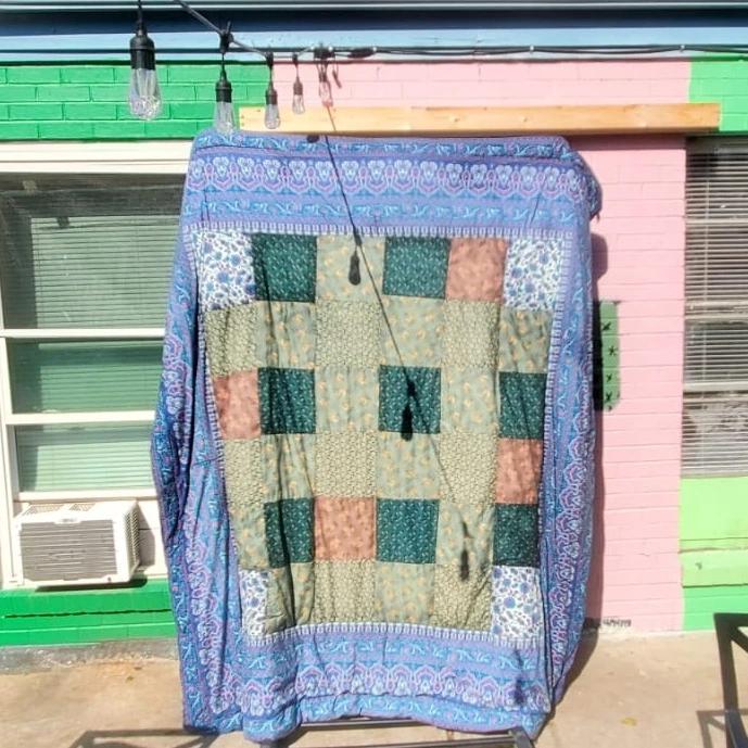 Is handsewing a patchwork onto a ripped blanket appropriate? r