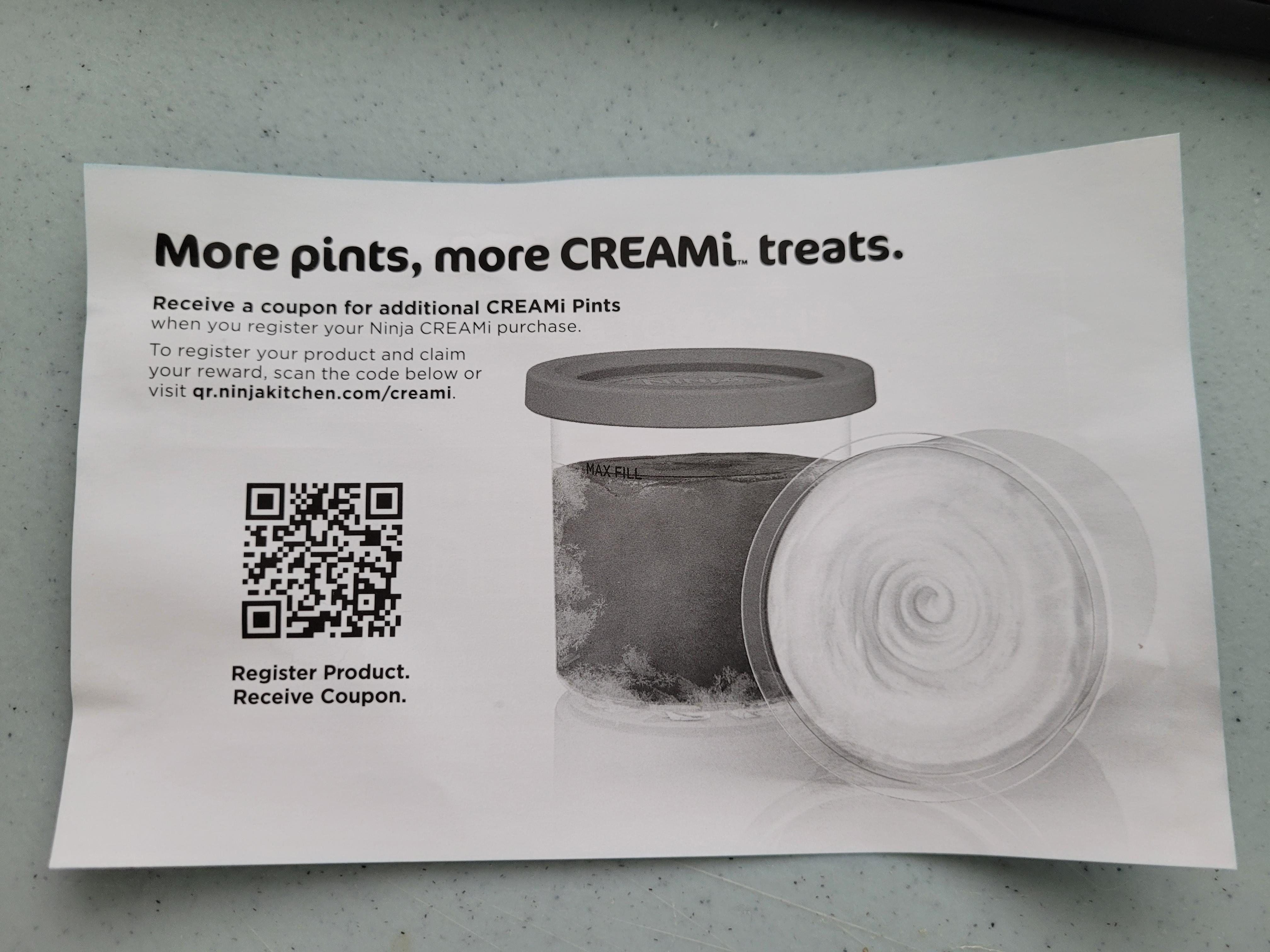 Is Ninja/Shark conning me? Free "Pints" coupon for registering. r