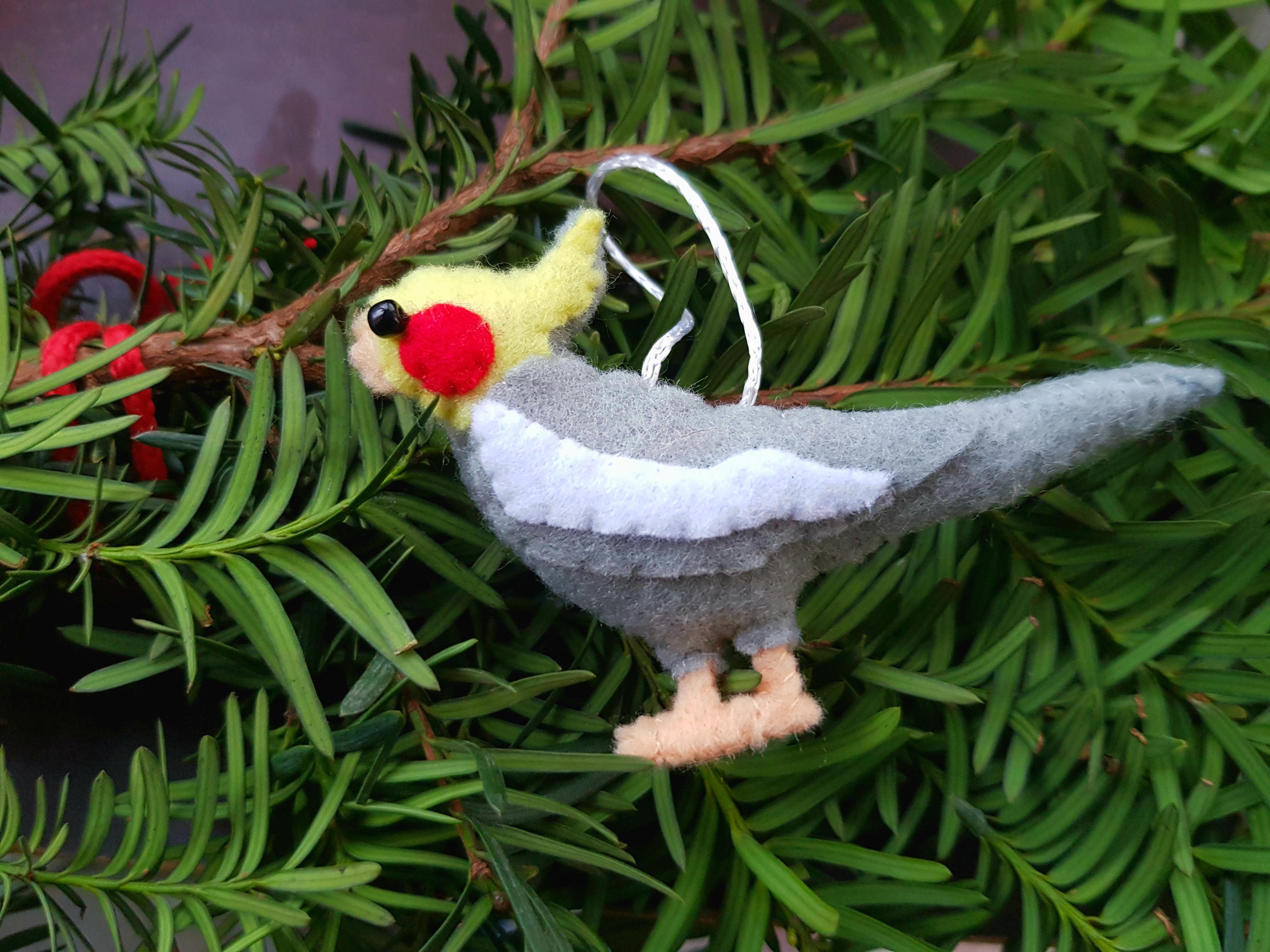Making handsewn parrots for my Christmas tree this year. This one's a