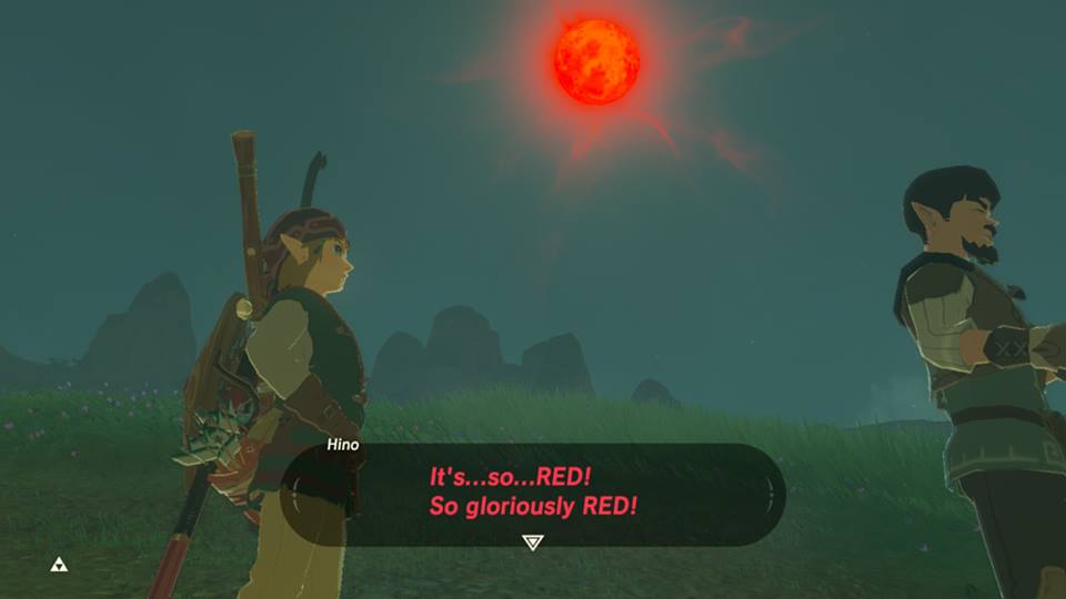 Loved how Hino reacts to the blood moon. r/Breath_of_the_Wild