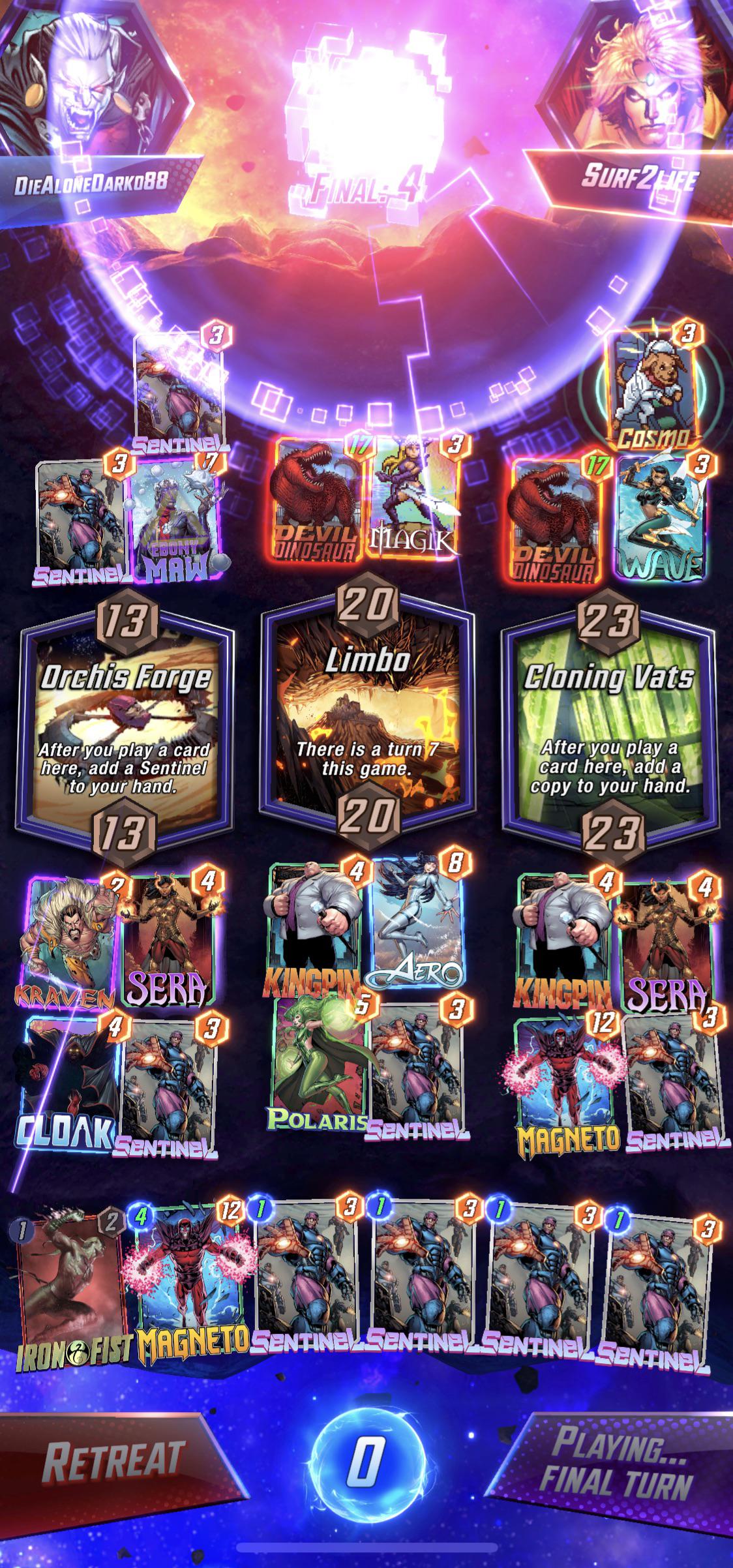 this blew my mind, 3lane tie r/MarvelSnap