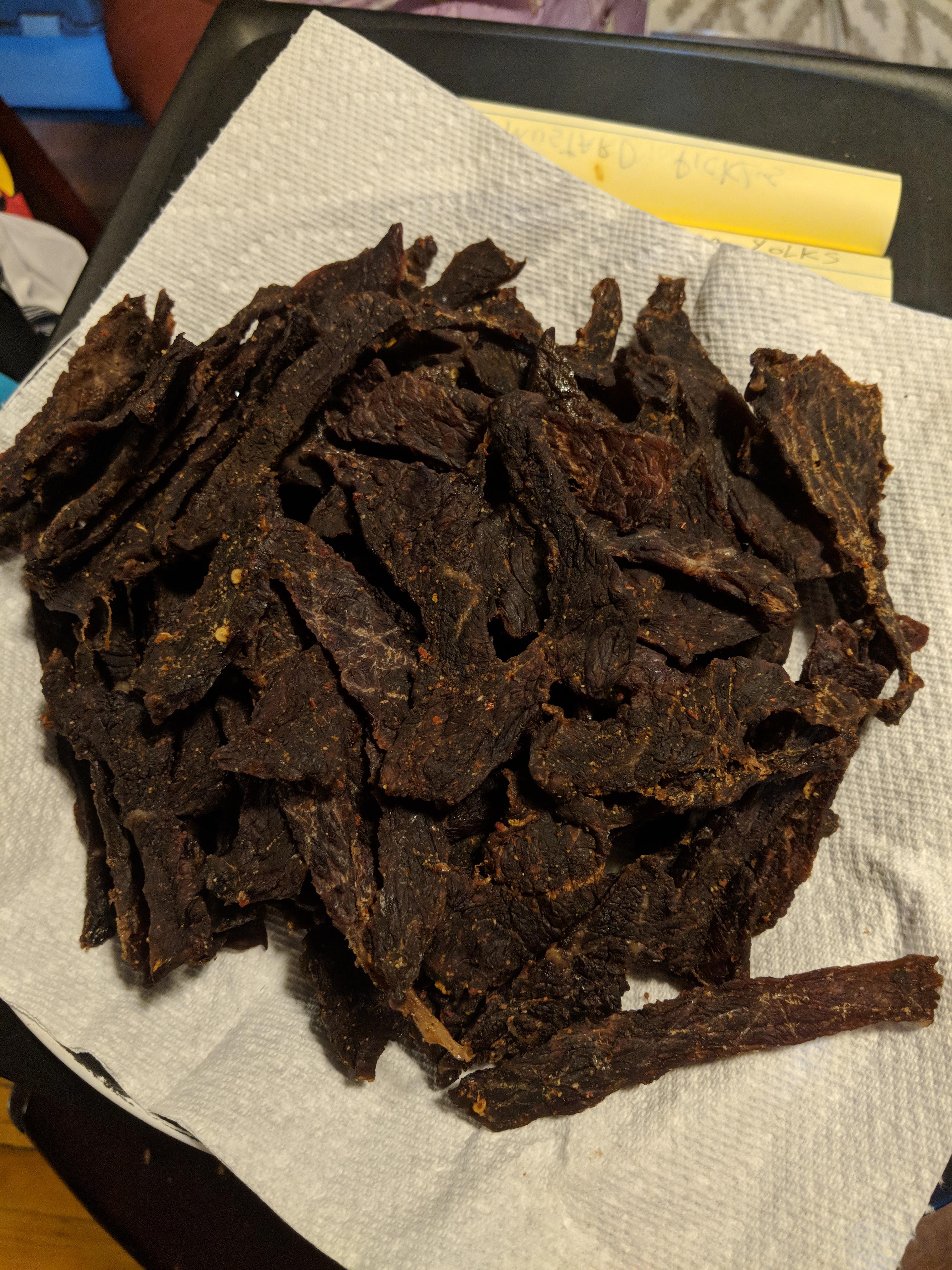 Beer and Habanero jerky! (top round) Just discovered this sub can't believe I never thought to