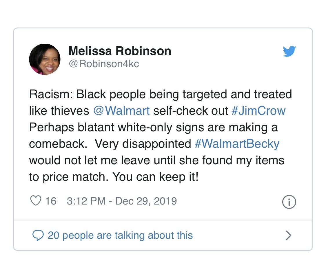 Kansas City Councilwoman Melissa Robinson alleges racism by Walmart