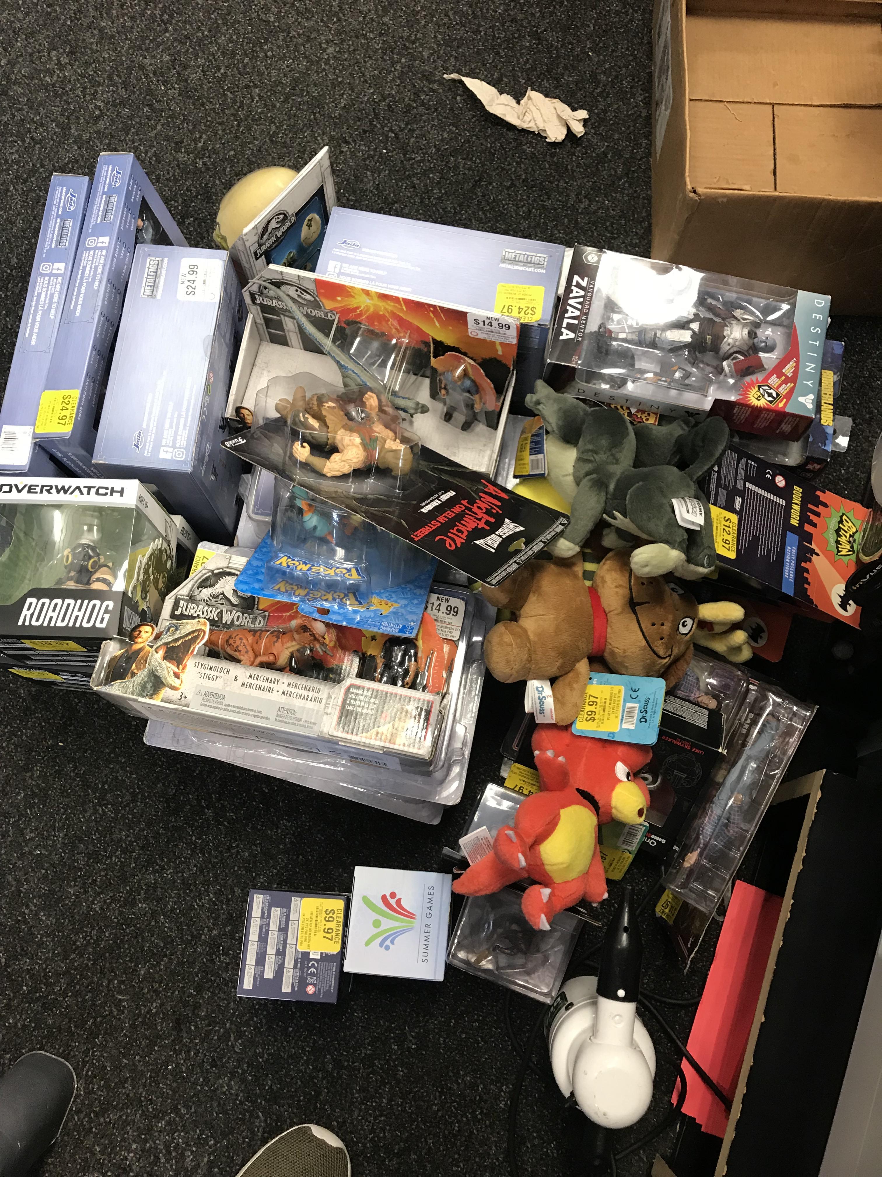 A guest walked in on a mission the clearance action figures were 5