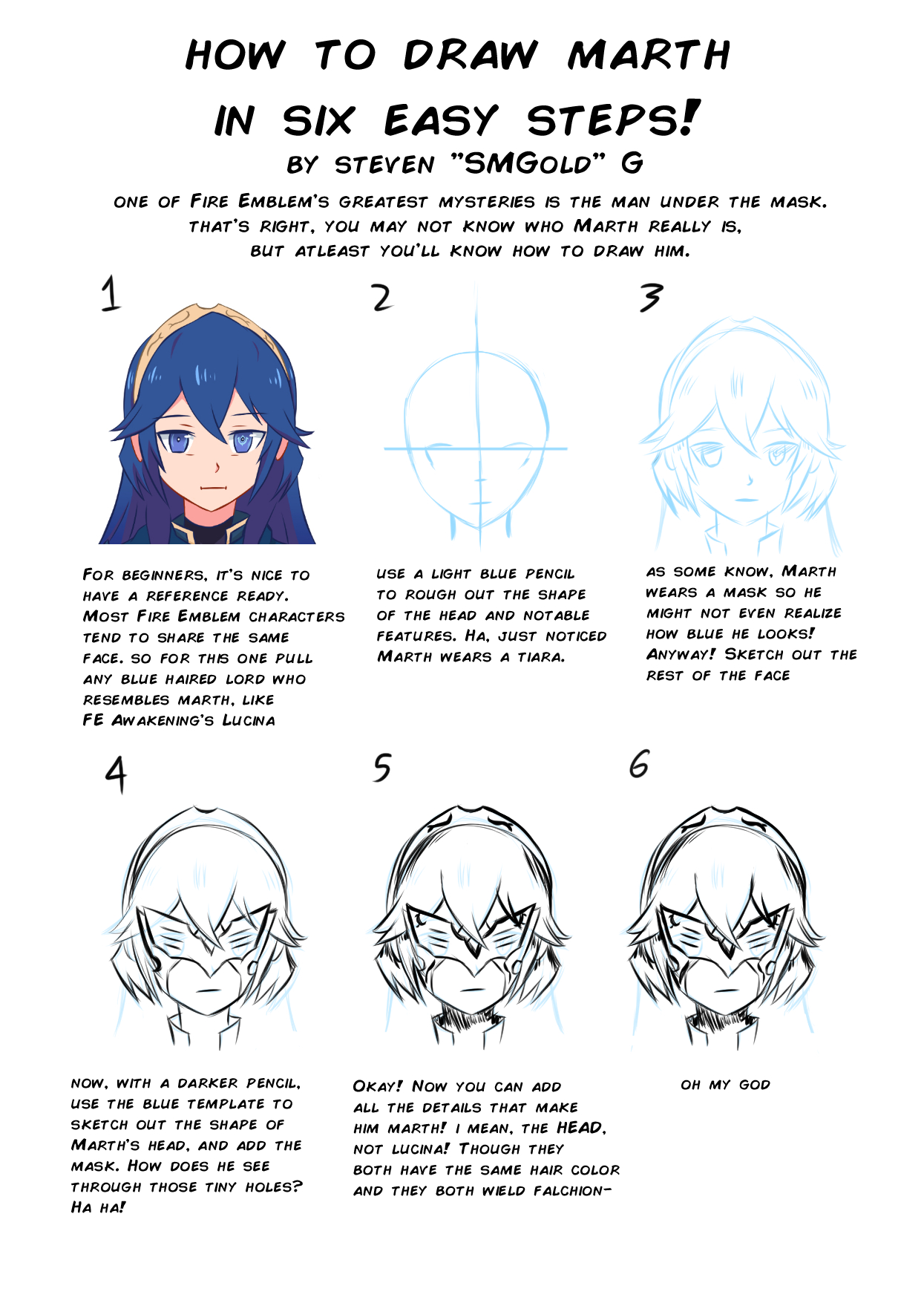 How to Draw "Marth" in Six Easy Steps fireemblem