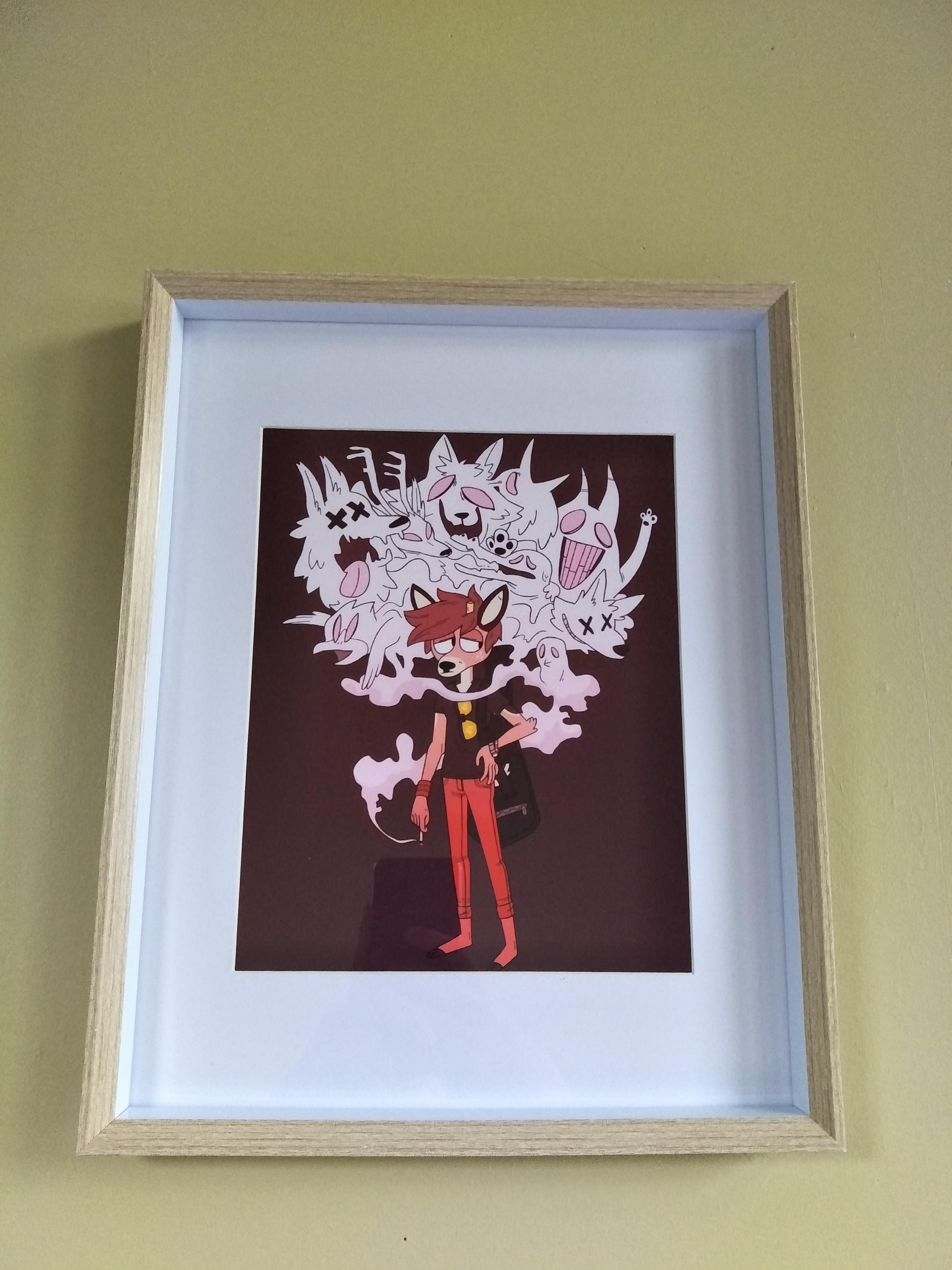 Just framed my first furry wall art and I love it (Artist is cocadope