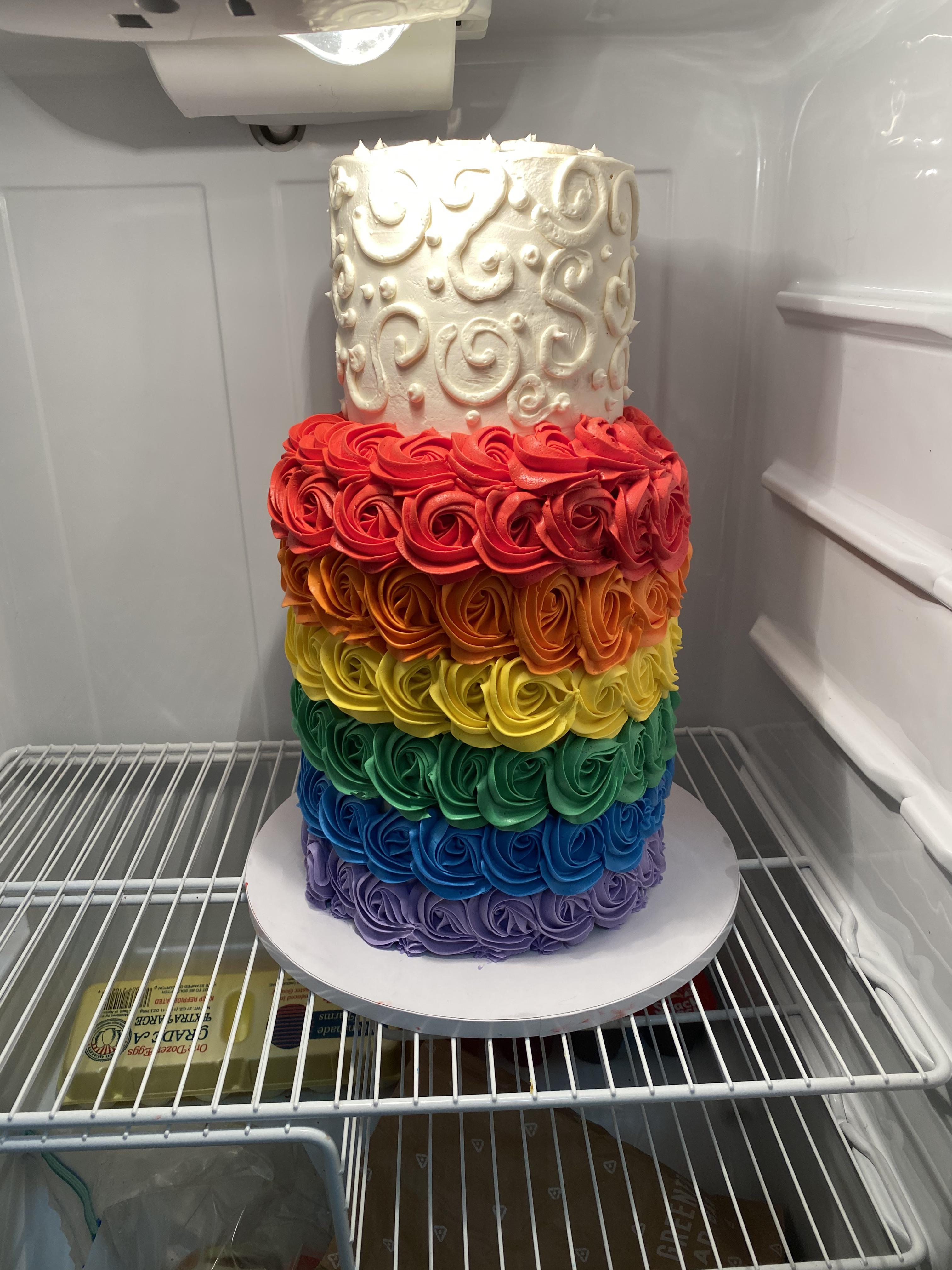 Made my own wedding cake, this is the biggest cake I’ve ever done but