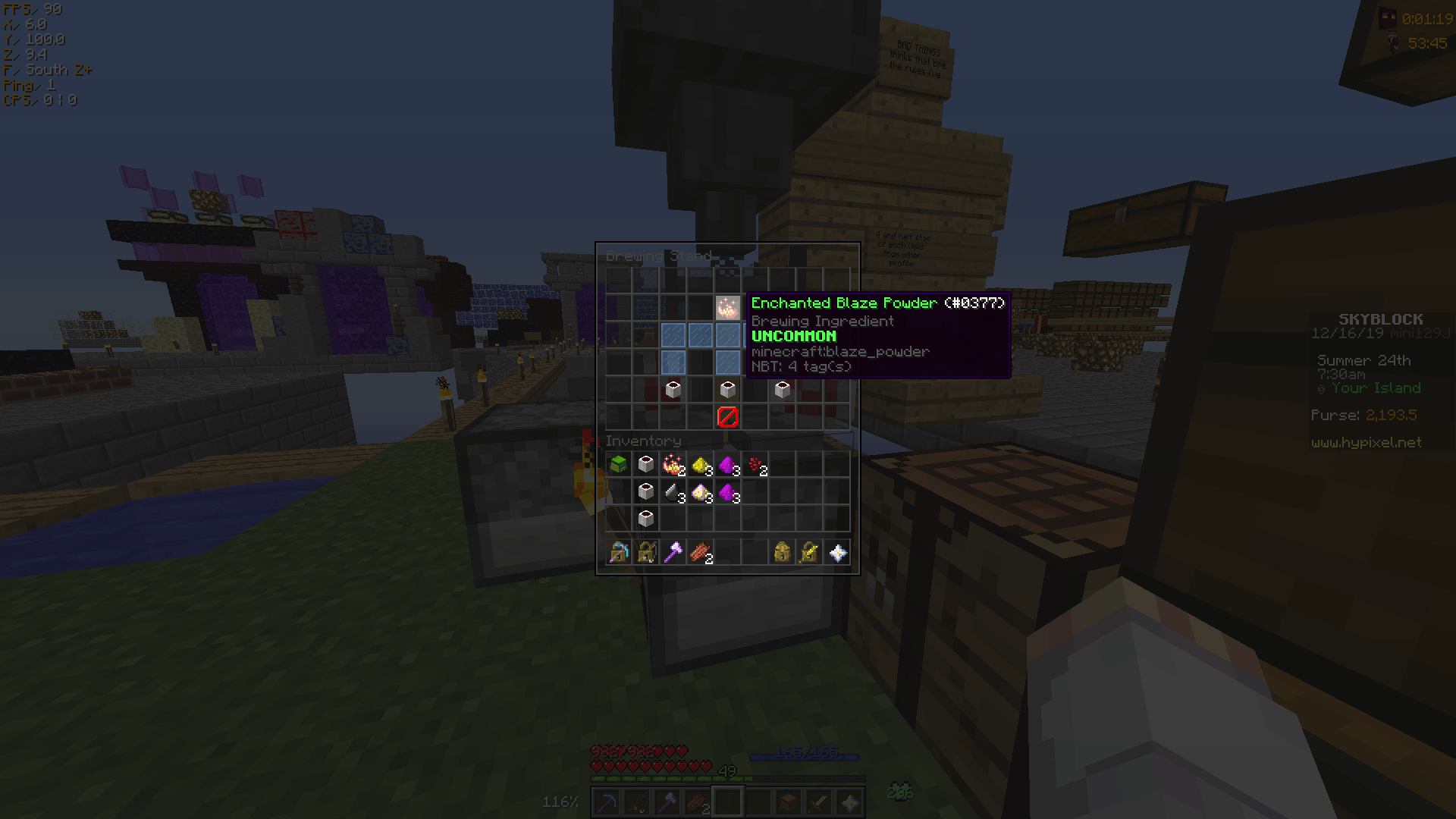 Splash Potions How To Make Crit Potions In Skyblock