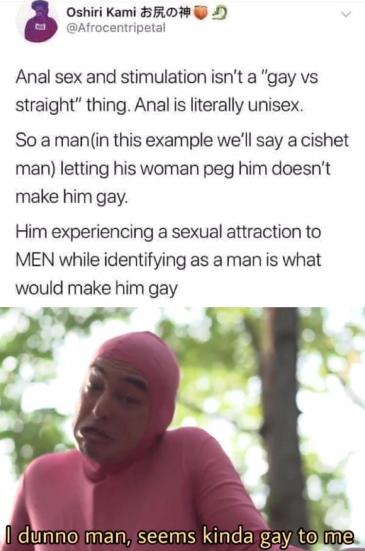 Taking penis in the butt is always gay r/memes