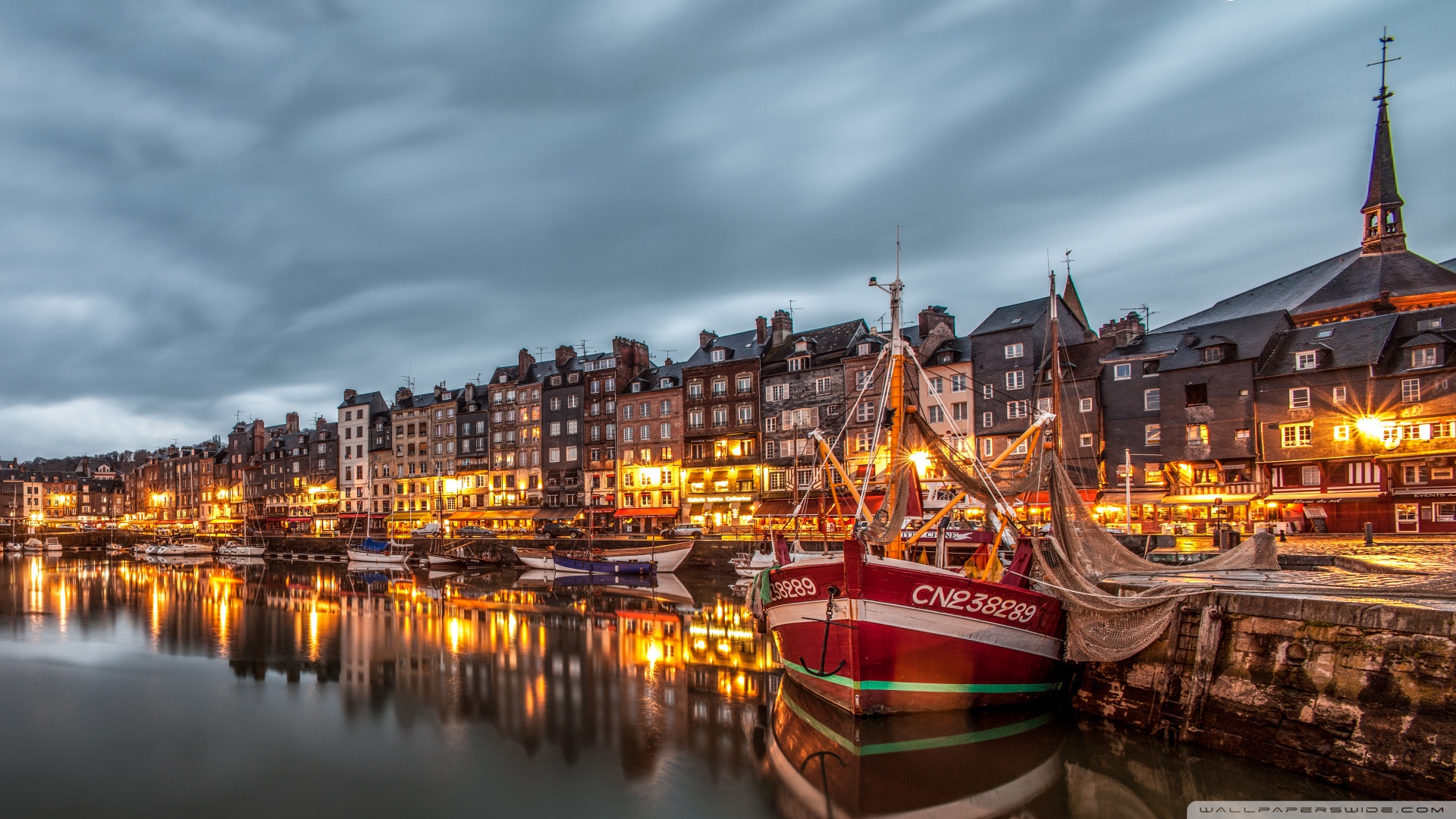 Honfleur Port, France [1920 x 1080] r/wallpaper