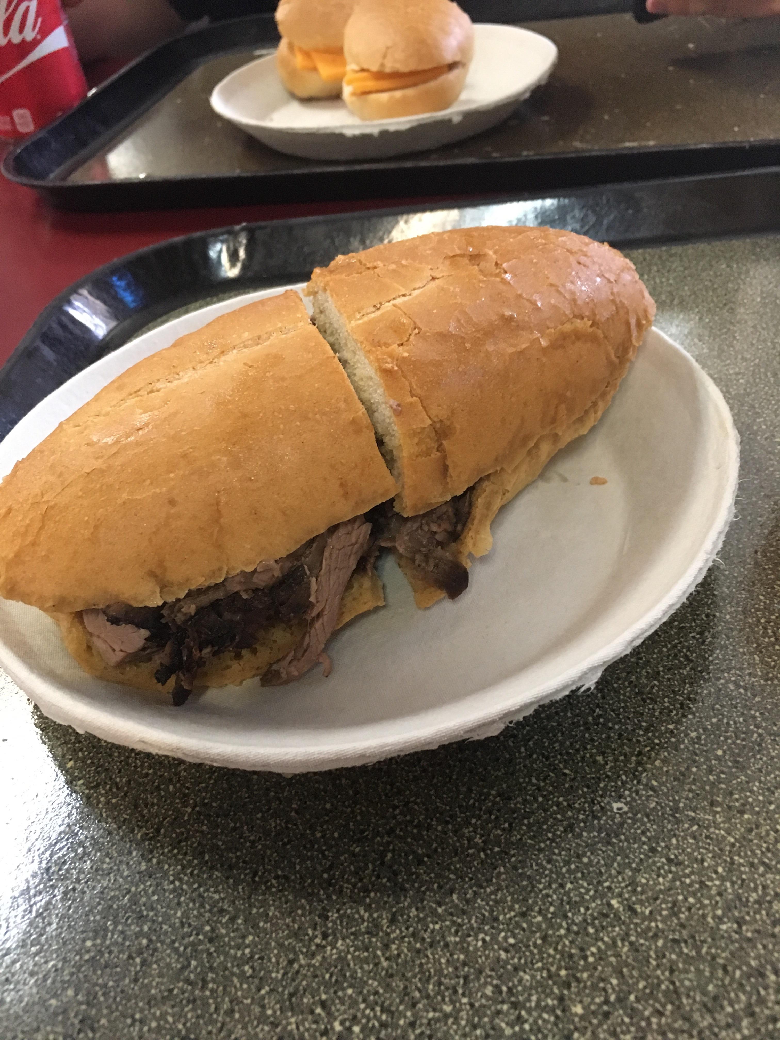 Today i ate a double dip lamb sandwich from Philippe's Los Angeles r