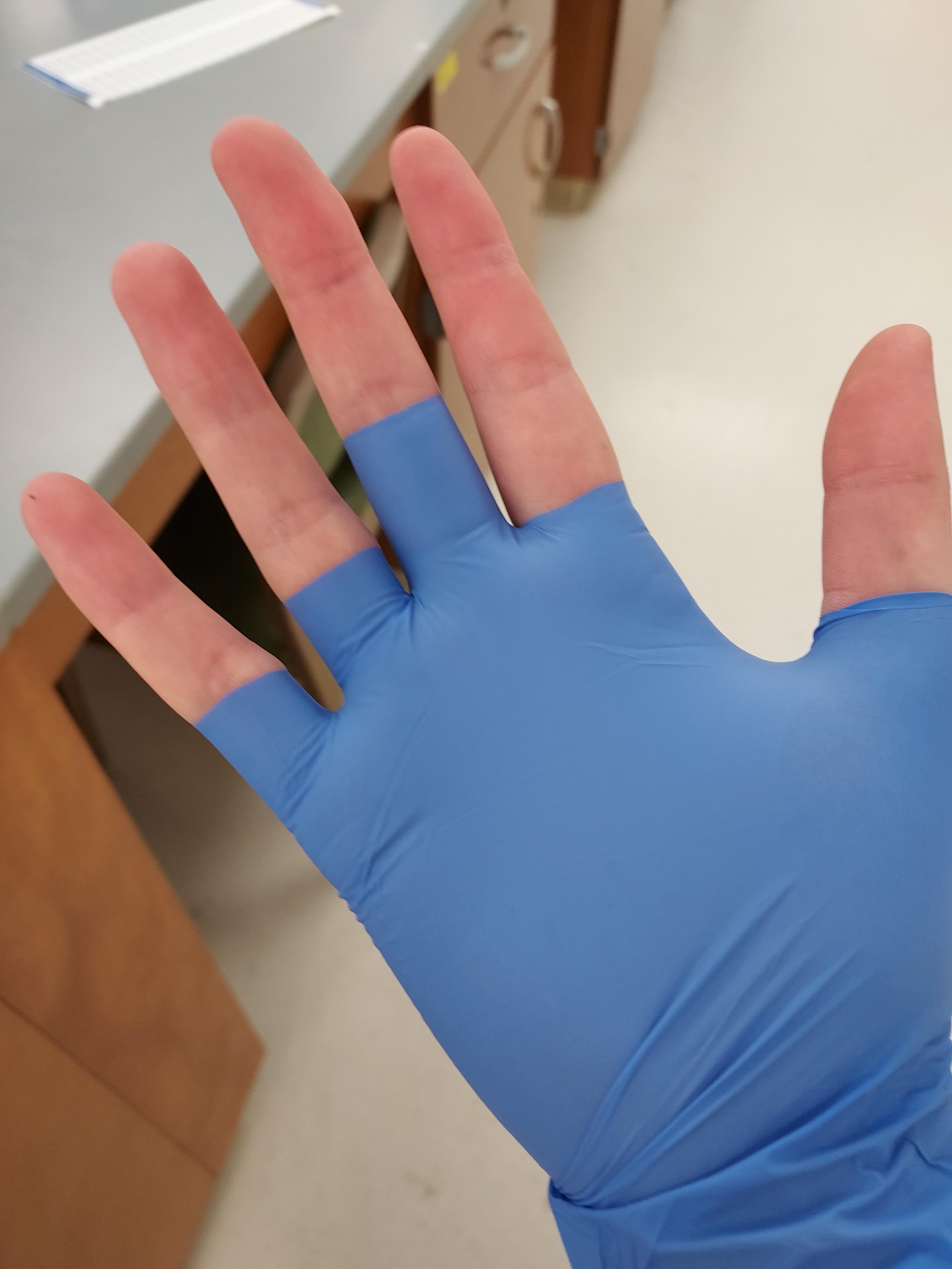 The "how I wear gloves" jokes are funny, but lab safety is no joke. FYI