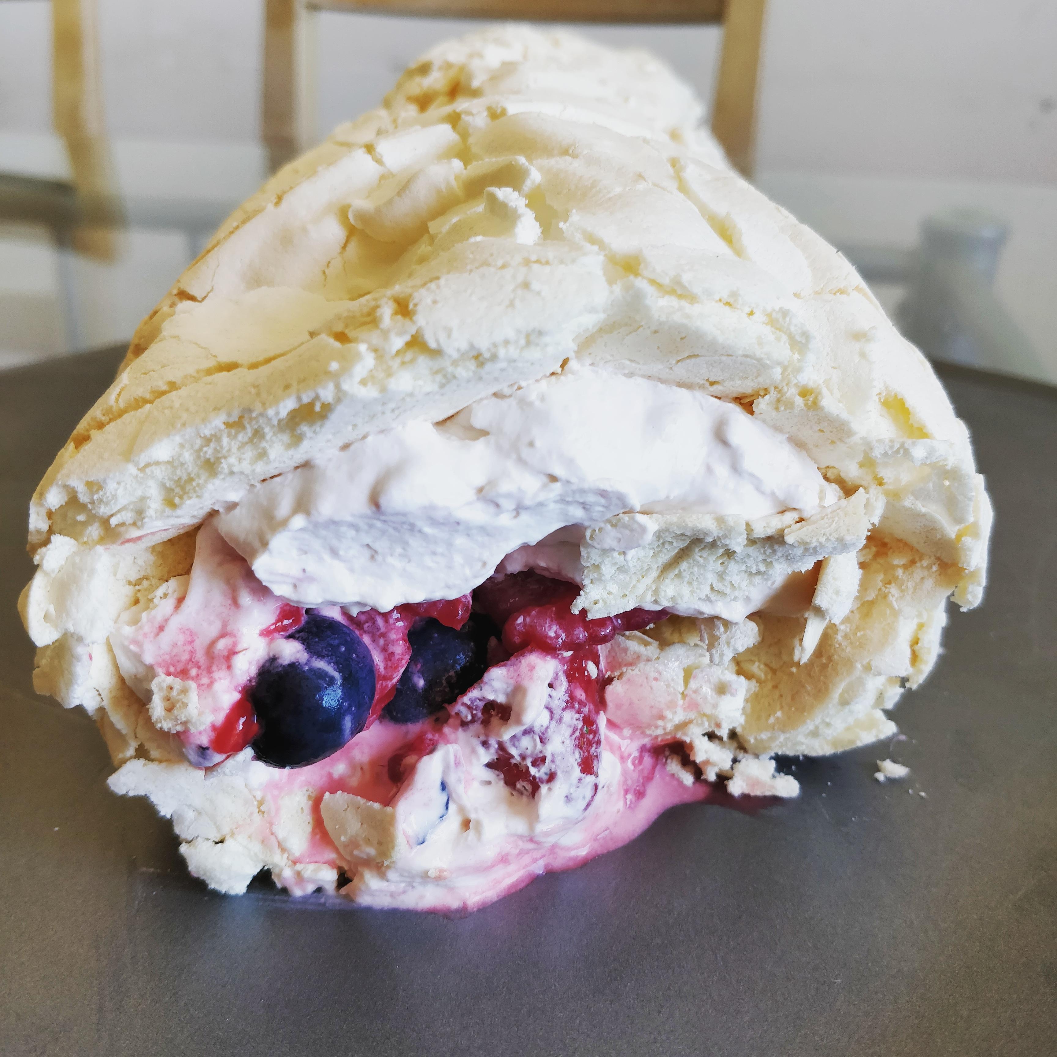 [Homemade] summer fruits roulade. Jamie Oliver recipe. r/Baking