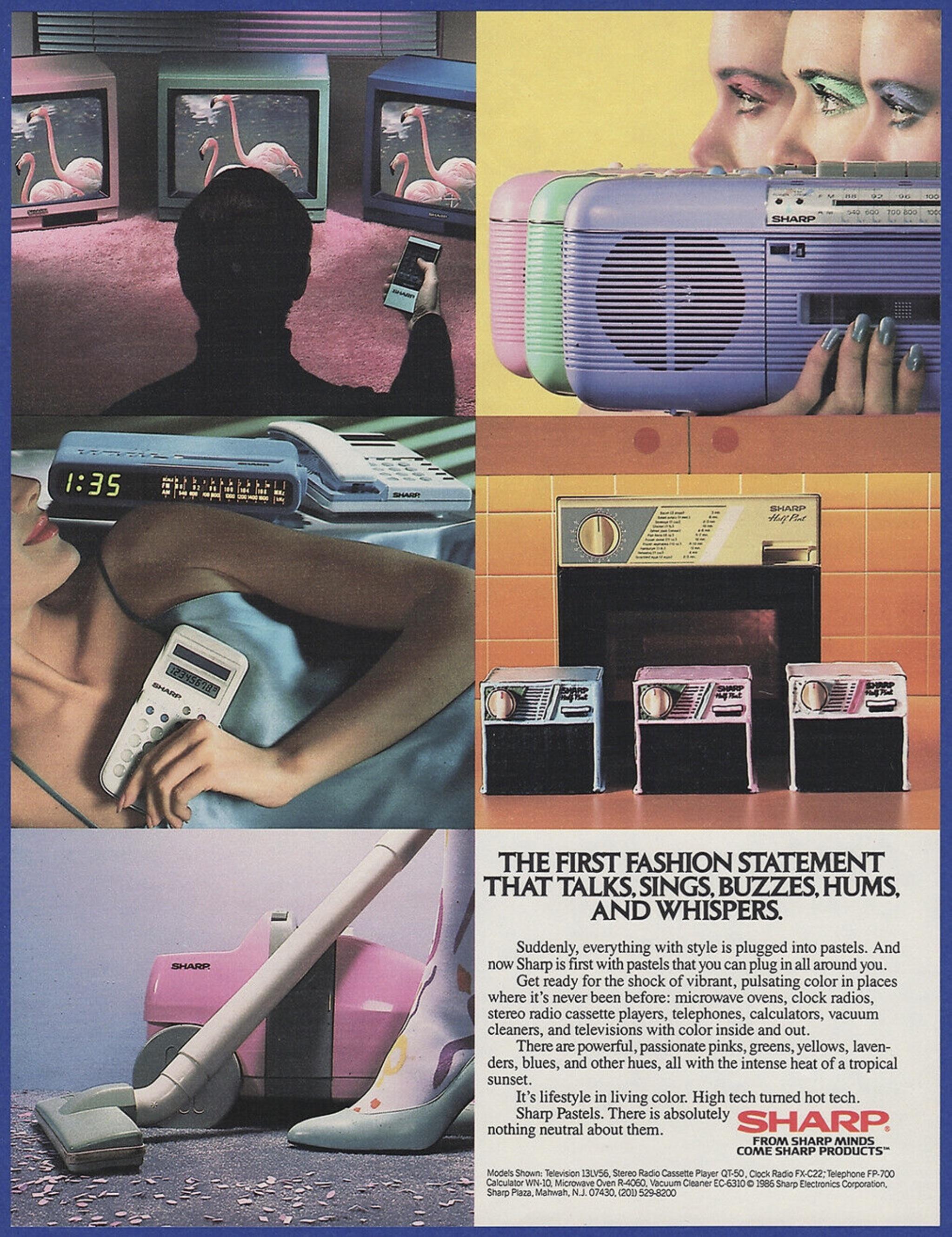 1986 SHARP QT50 Radio Cassette Player Advertisement r/vintageads