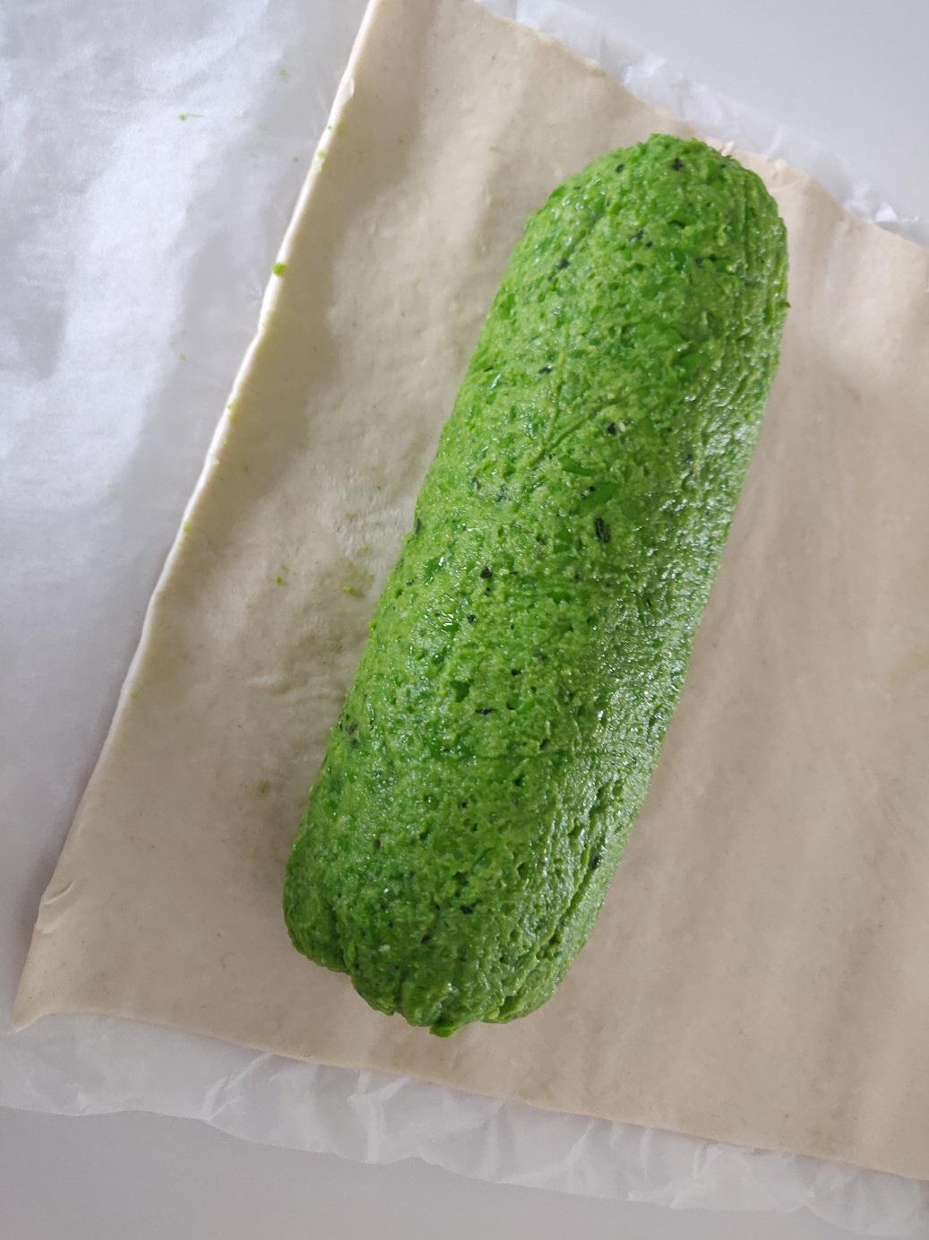 Making vegetable 'sausage' rolls for a child's birthday party later r