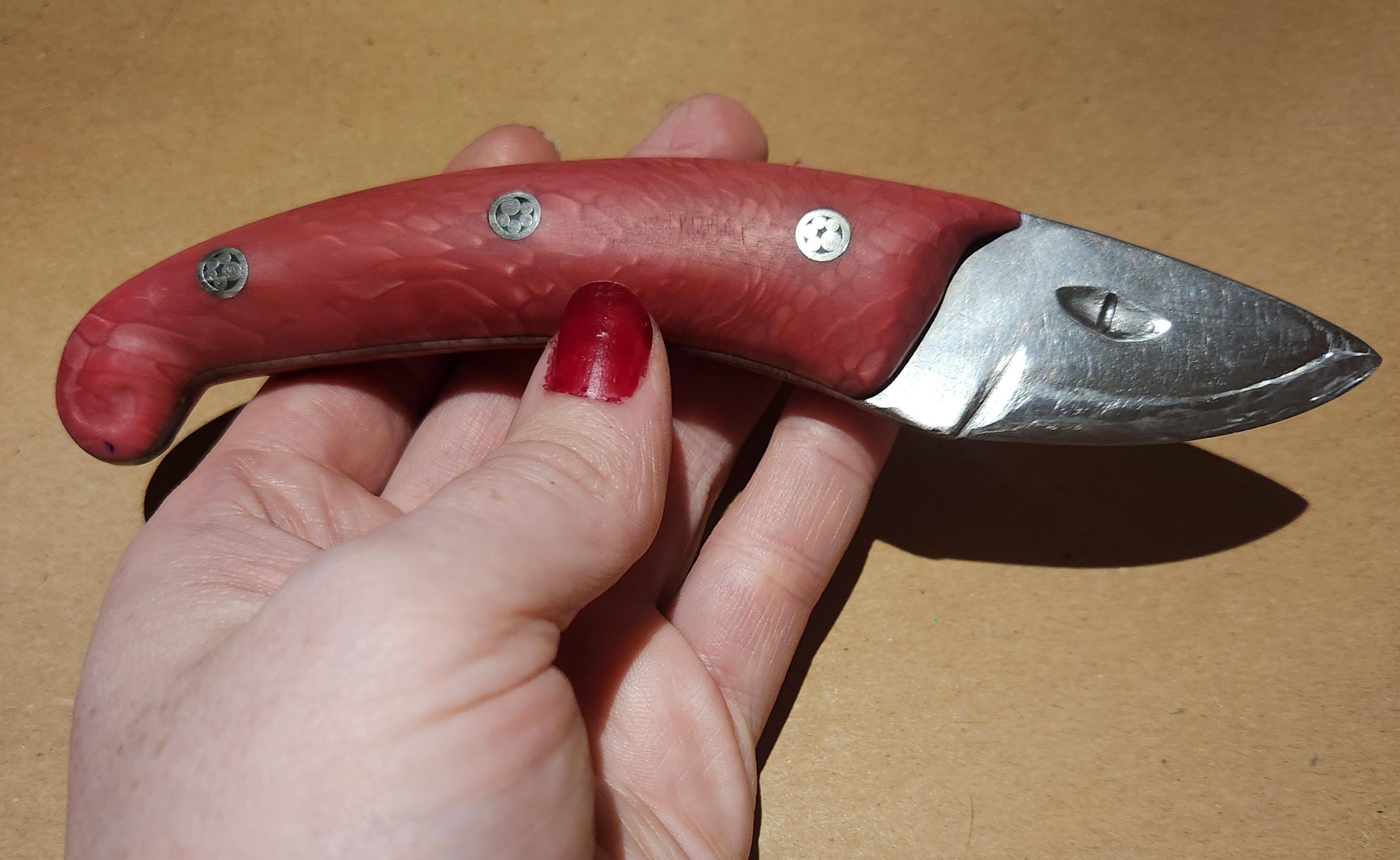 My second knife! 1095 and Juma scales r/knifemaking