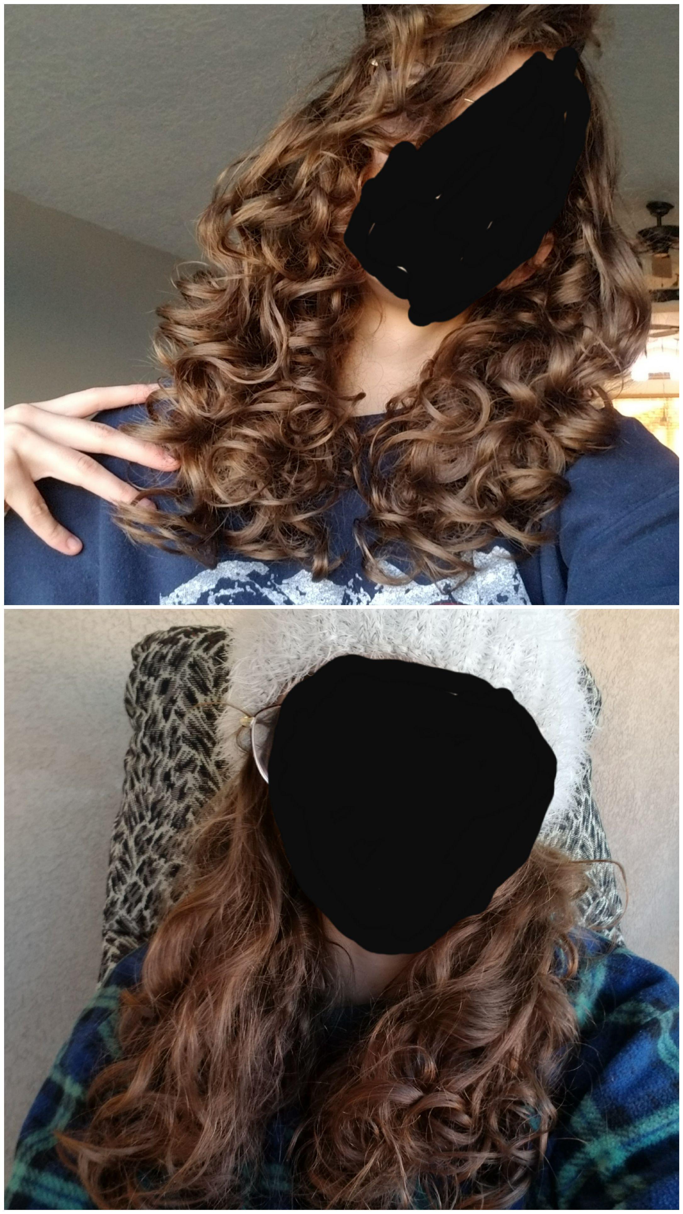 The difference that expensive conditioner makes! r/curlyhair