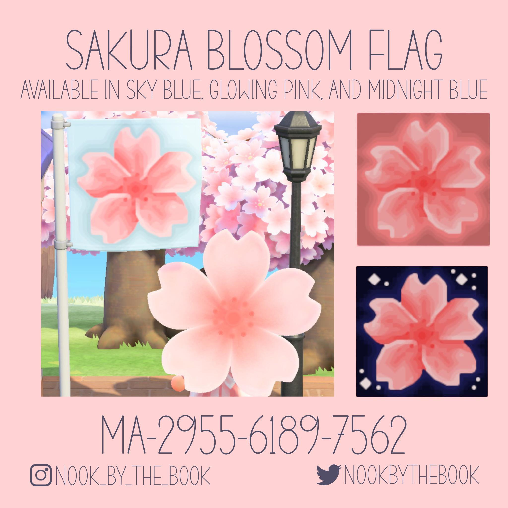 Made these lovely cherry blossom flags! Comes in three color variations